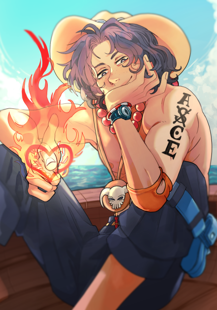 One Piece A4 Print: Ace D. Portgas