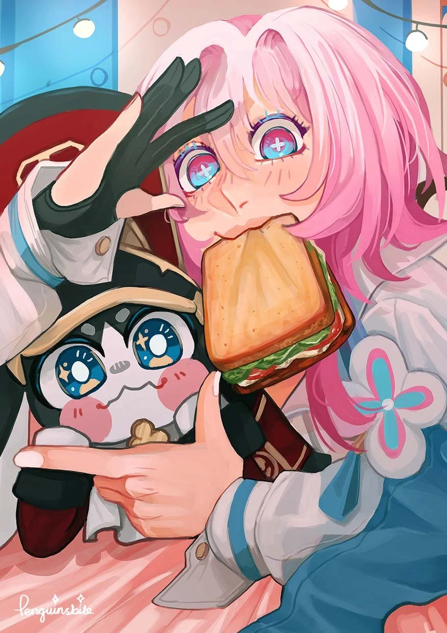 Honkai Star Rail: March 7th & Pom Pom! A4 Print