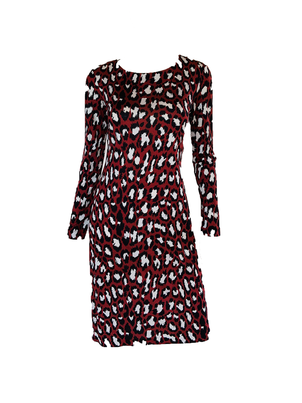 fitted lace wedding dress Red Leopard Maxi Dress – KETA GUTMANE main image 1