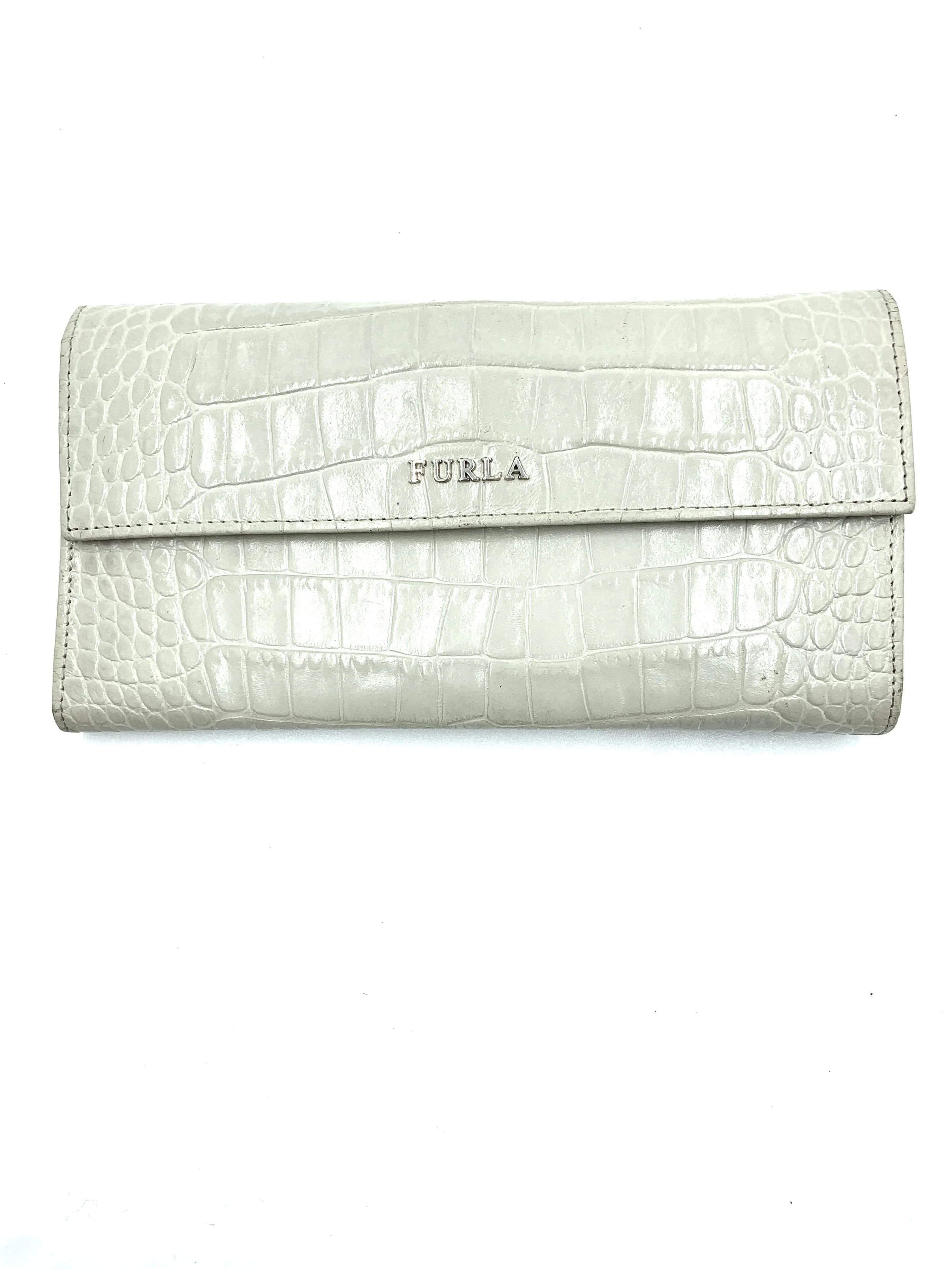 Furla Mock Croc Off-White Wallet