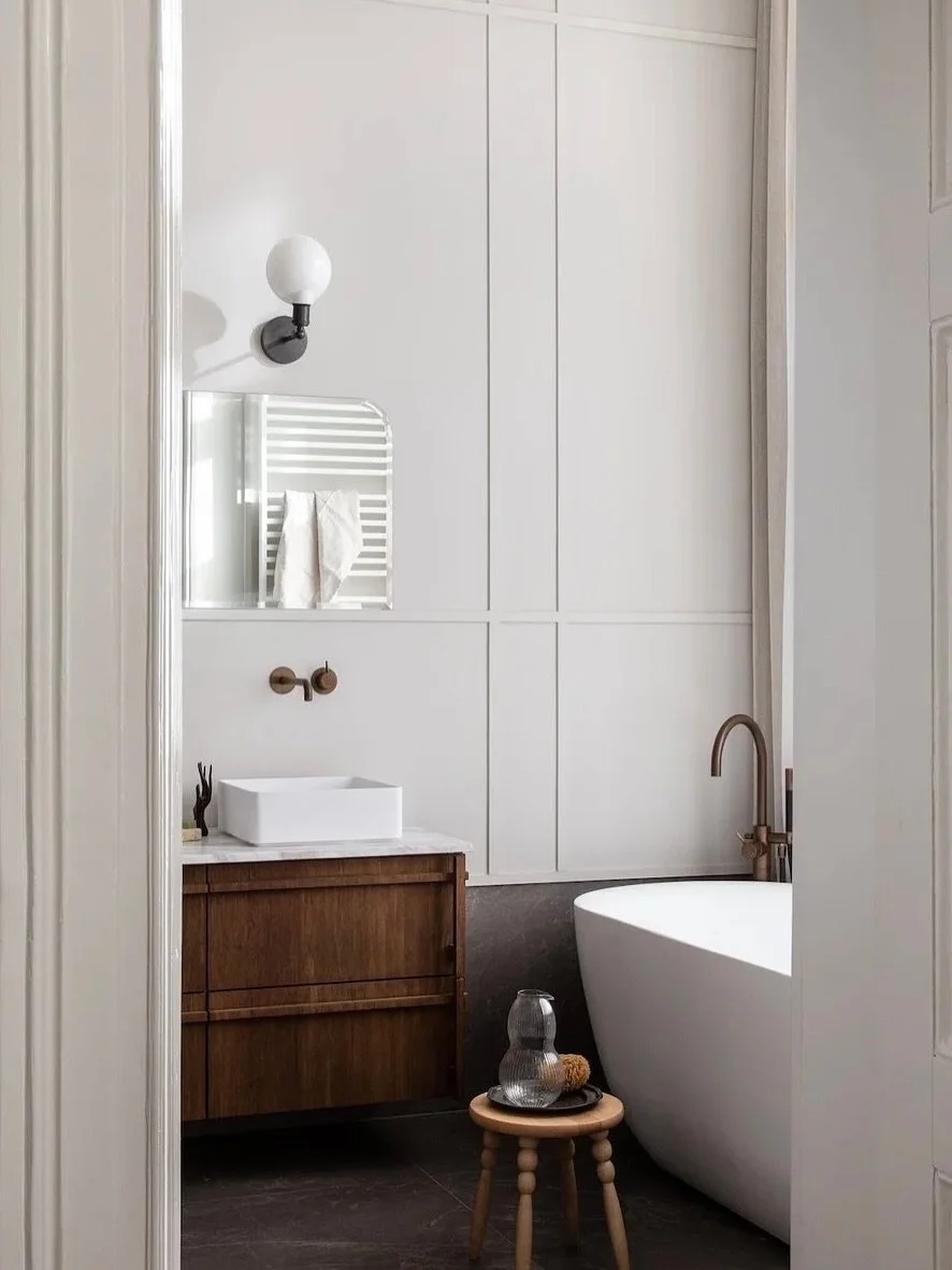 Reflecting on our previous collaboration, we&rsquo;re reimagining five bathrooms as part of a project in Portugal at present, for the same client behind the New School residence. The same design language and tradition we employed in their Hague home 