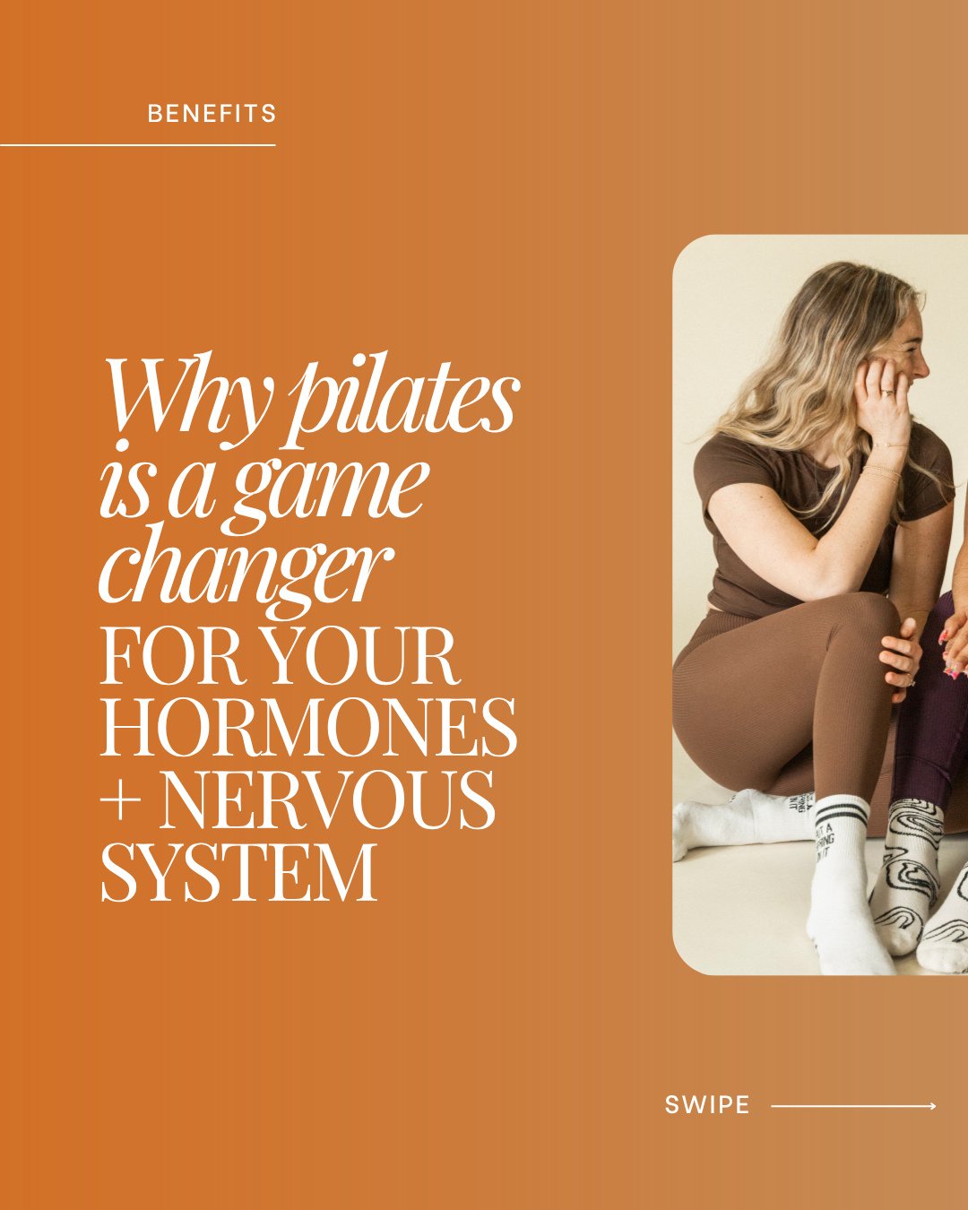 That post-Pilates glow? It&rsquo;s more than just your core. It&rsquo;s your hormones, your nervous system&mdash;your whole self, saying thank you.⁠
⁠
Swipe to see how movement supports you from the inside out 💛