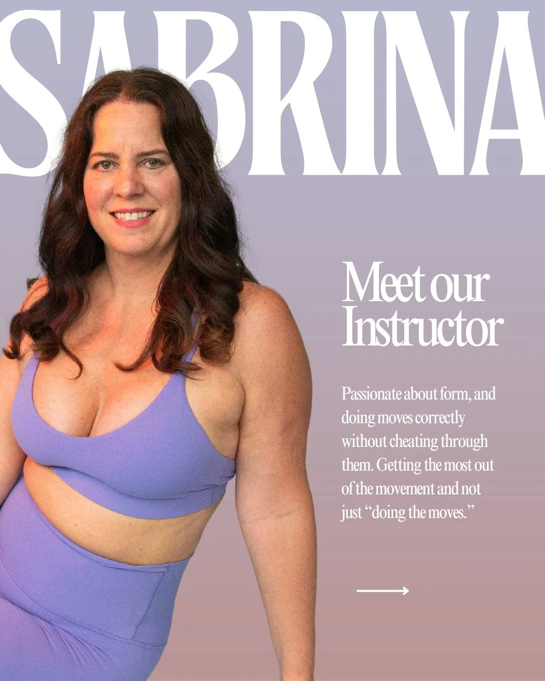 Meet Sabrina, one of our instructors ✨⁠
(@sabrinasteenvoorde)⁠
⁠
She&rsquo;s passionate about moving with intention and believes the best results come from strong form, not rushing through reps. &ldquo;You can build real strength without throwing wei