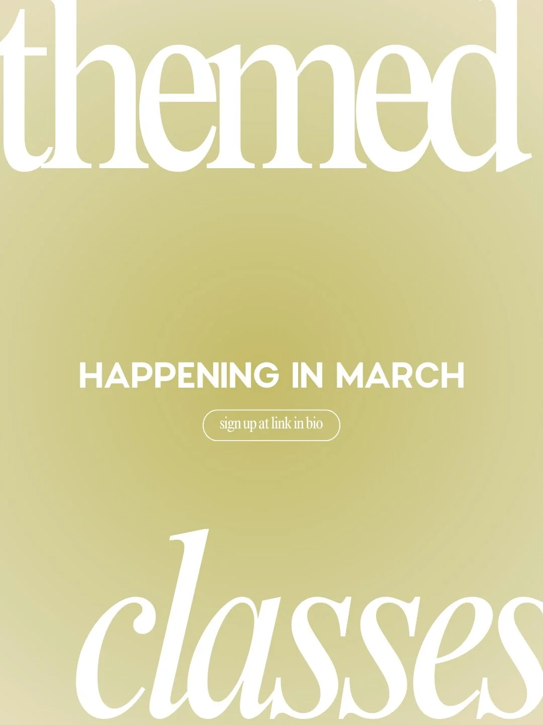 March is bringing ✨energy✨⁠
⁠
Here&rsquo;s your #themedclasses lineup:⁠
⁠
🩷 Mar 2: Migos Sculpt with Adilene⁠
🩵 Mar 8: Blink 182 Sculpt: Arms &amp; Abs with Veronica⁠
💛 Mar 10: Mac Miller Flow with Sarah M.⁠
❤️&zwj;🔥 Mar 15: Rage Becomes Her Lowe