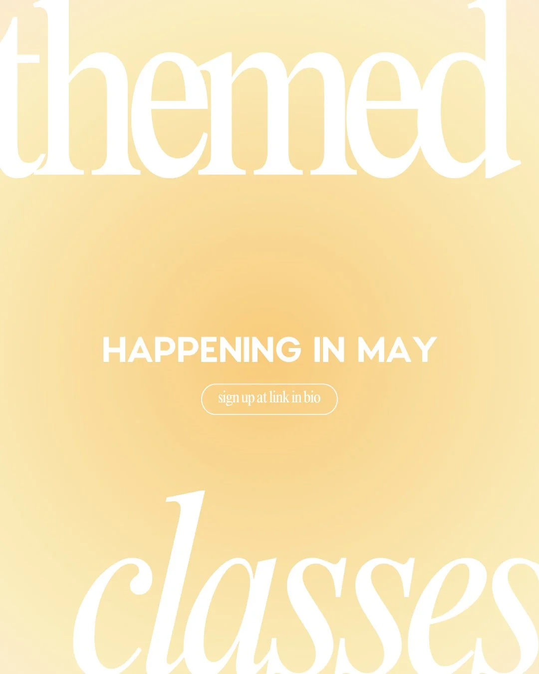 May said, &ldquo;clear your calendar&rdquo; 🙂&zwj;↕️⁠
⁠
Here&rsquo;s your #themedclasses lineup:⁠
⁠
🌱 May 2: Taurus Szn Sculpt with Jessele⁠
🎤 May 15: Mariah Carey Sculpt with Sarah M⁠
✨ May 16: Divine Feminine Flow with Halie⁠
🎶 May 27: Odesza F