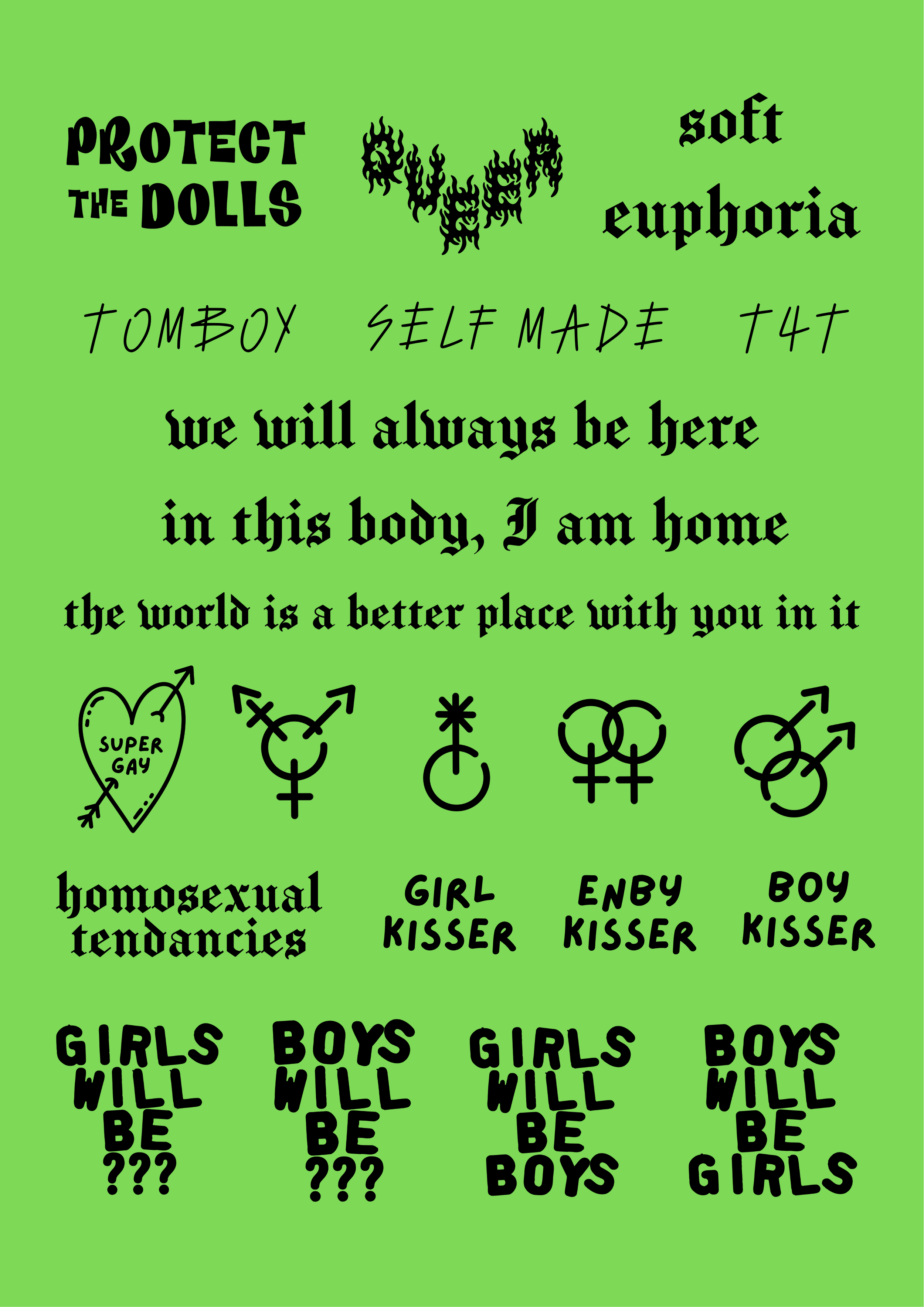 queer temporary tattoos