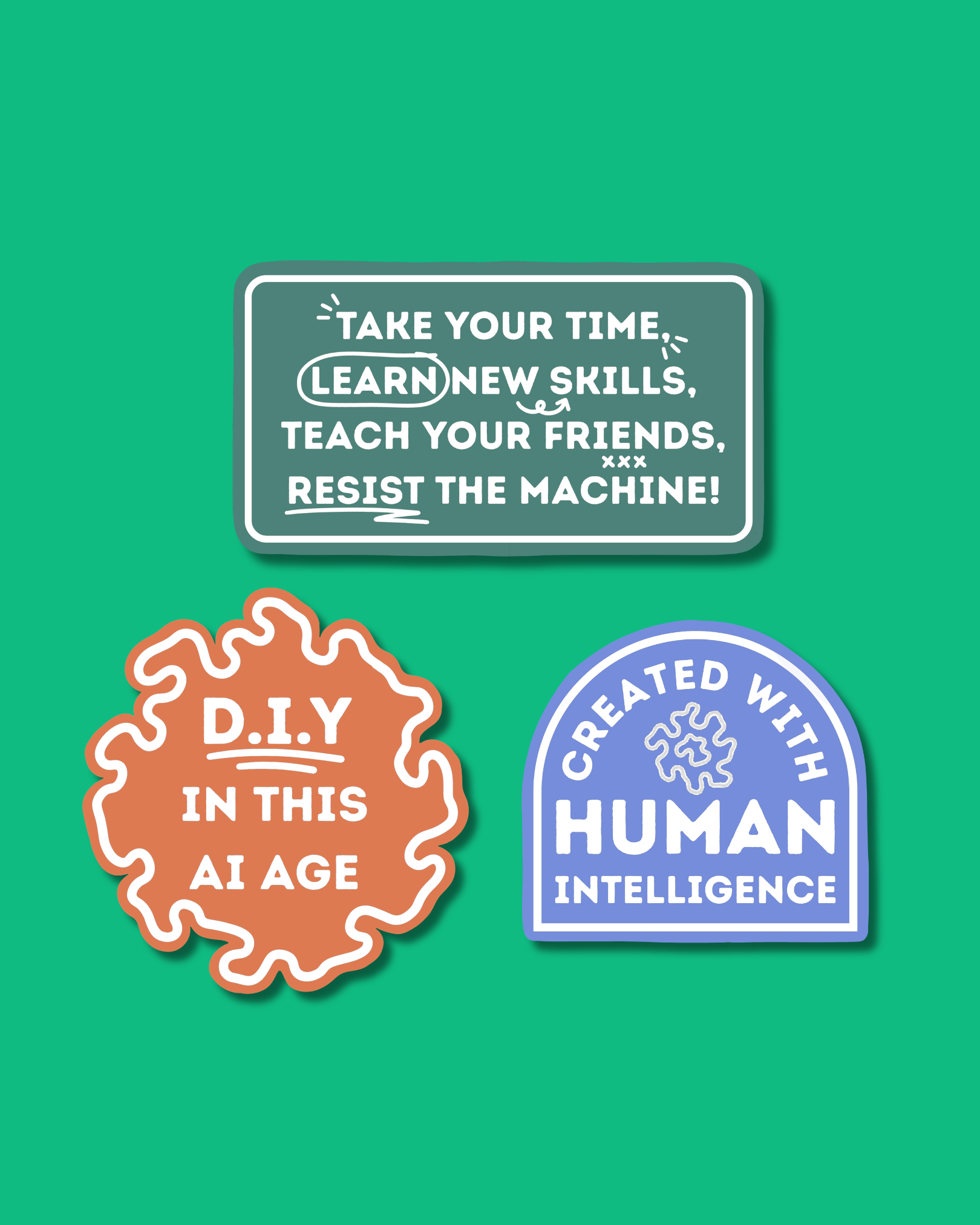 anti-ai sticker pack