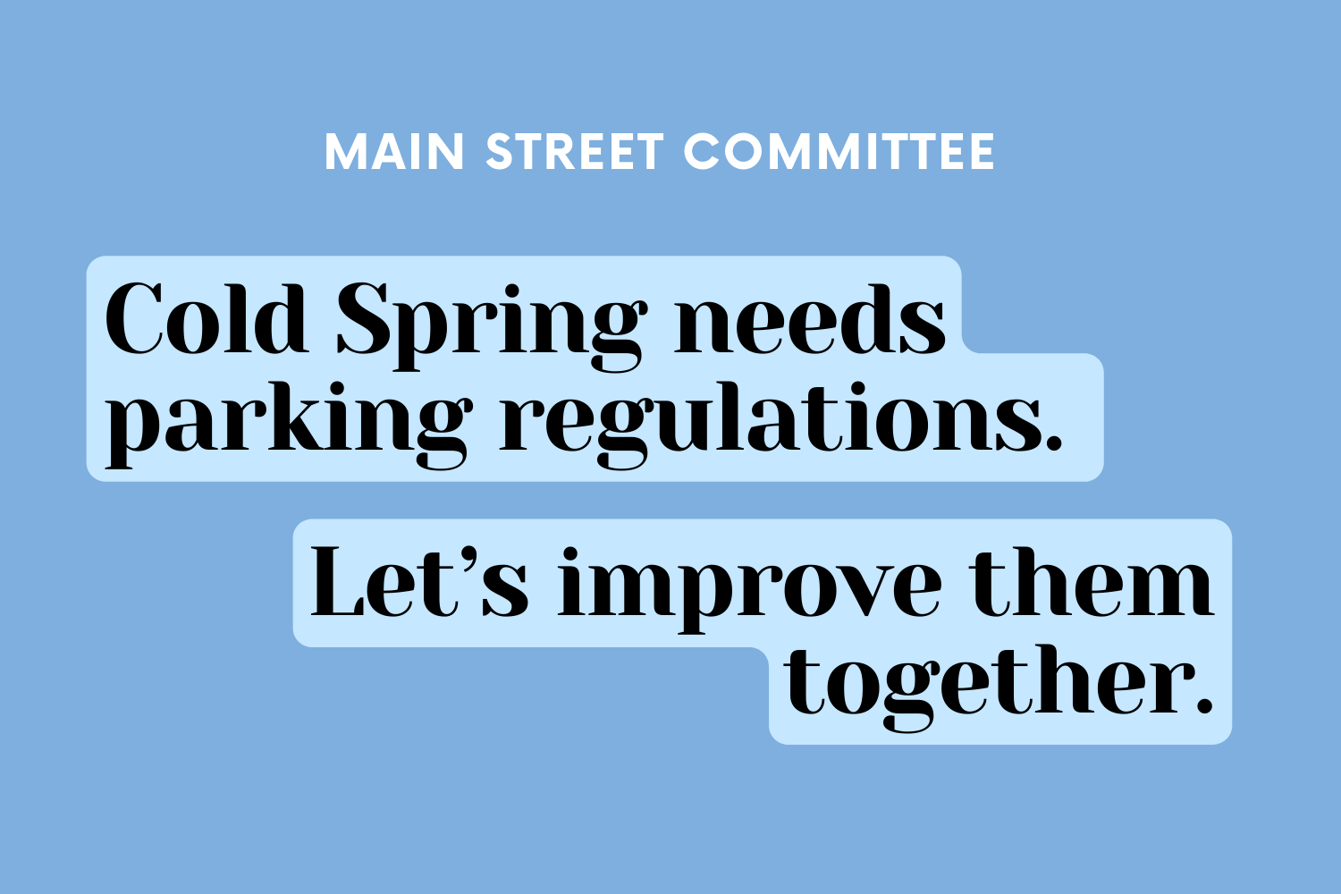 Parking Letter to Cold Spring Board of Trustees