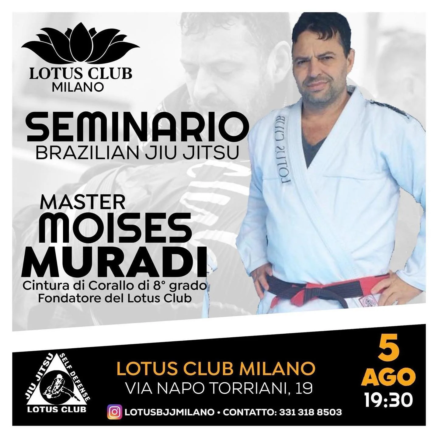 Seminario con il maestro Moisés Muradi, cintura corallo 8° grado e fondatore del Lotus Club