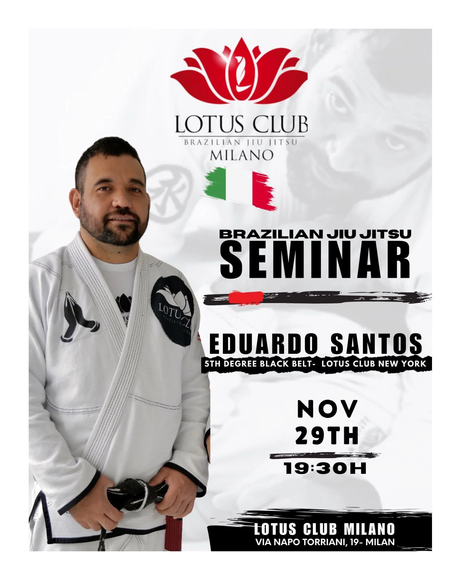 Seminario con il professore Eduardo Santos, cintura nera 5 gradi