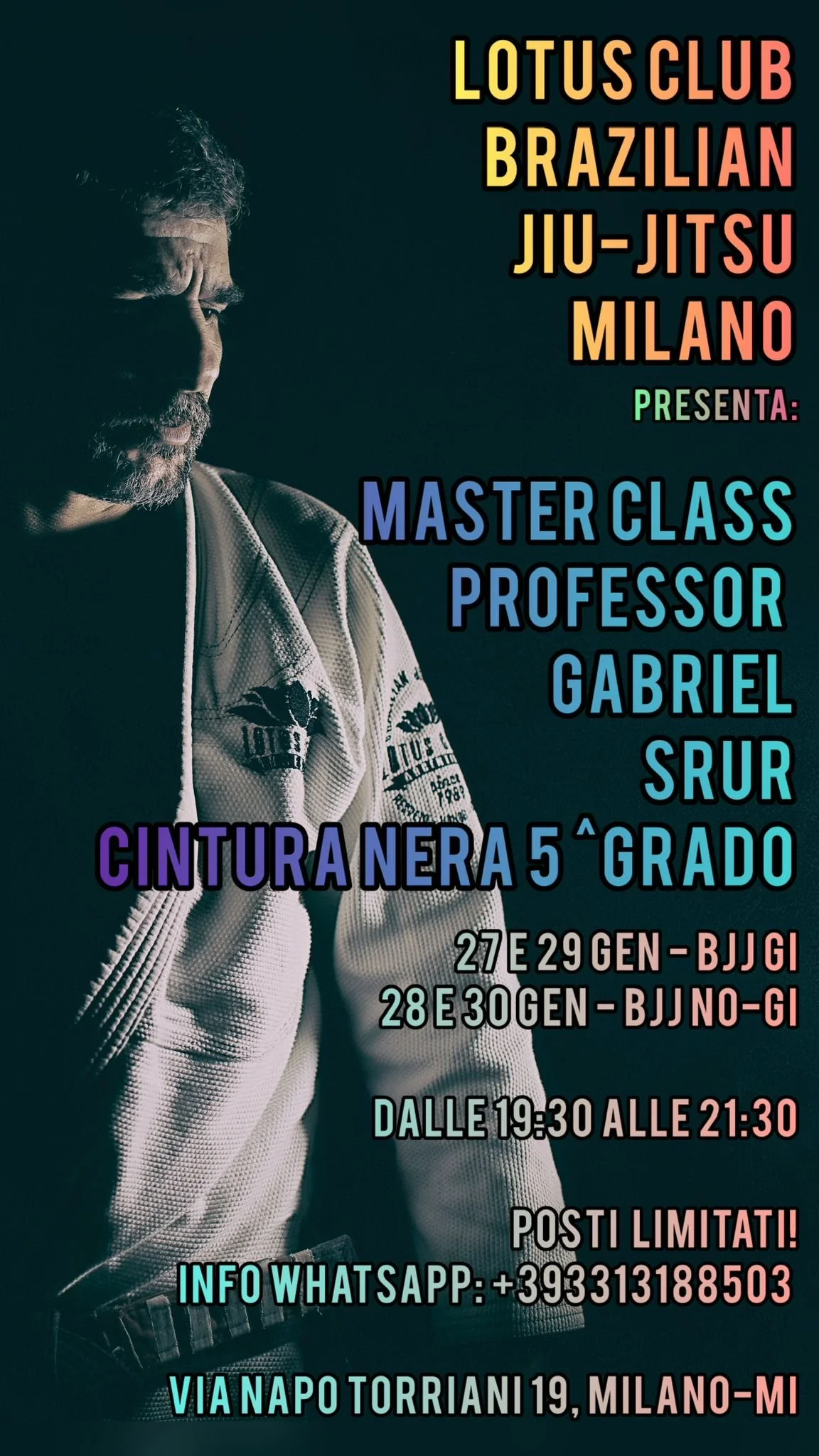 Master Classes Prof Gabriel Turco Srur dal 27/01 al 30/01