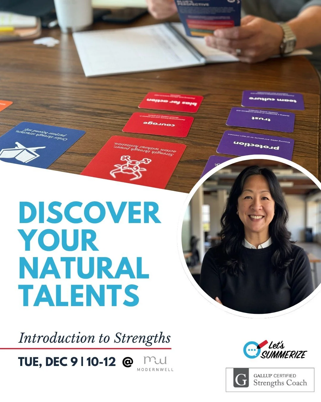 We're less than one week away from my Intro to Strengths seminar at @modernwellwayzata! 🎉 In this workshop, you&rsquo;ll explore your natural talents and learn how your natural talents make life and work feel easier, more energizing, and more effect