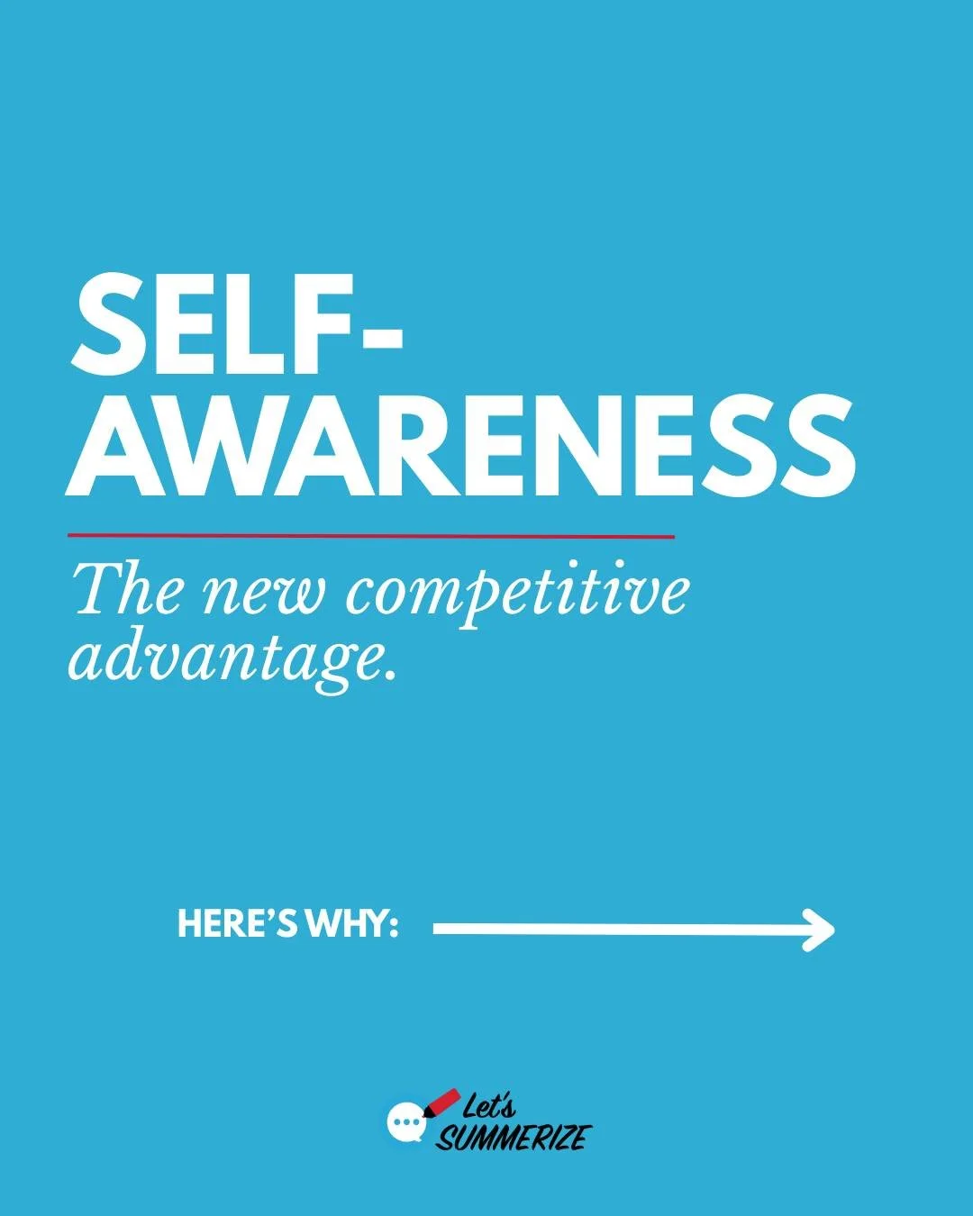 Self-awareness gets thrown around a lot, but what does it actually mean? Swipe through for a few thoughts on why self-awareness might just be your new competitive advantage. 

 👉🏽 What does self-awareness mean to you? How does it show up in your le