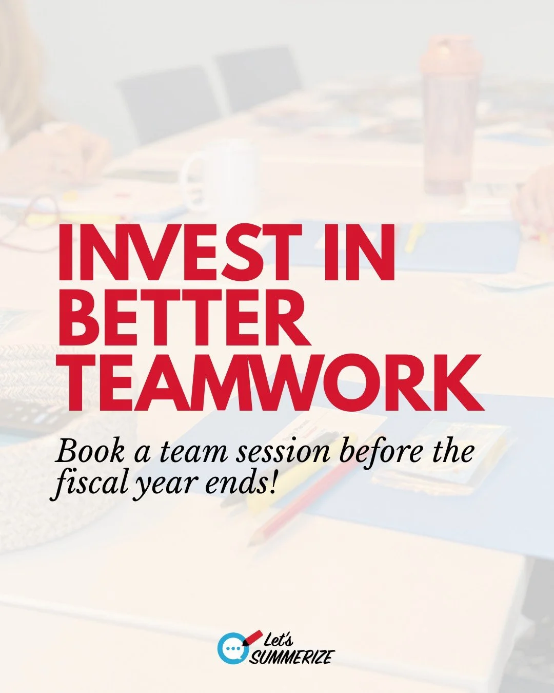 If you&rsquo;re staring at a budget line that needs to be used before the fiscal year wraps up, this is your nudge. 😉 Don&rsquo;t let those dollars disappear -- invest them in your people. Team sessions focused on strengths, collaboration, and how y