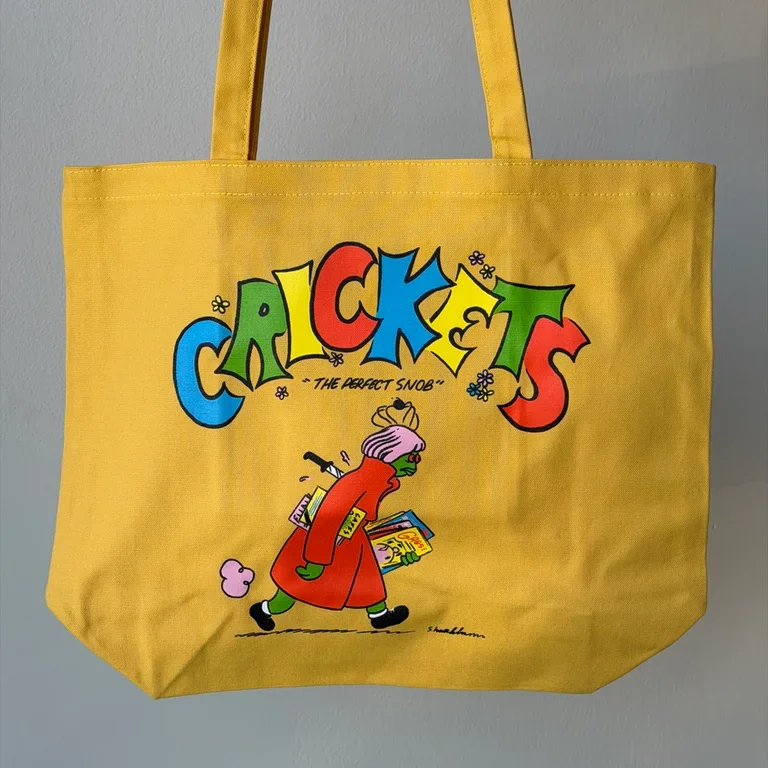 Yellow Tote with Crickets Design by Sammy Harkham