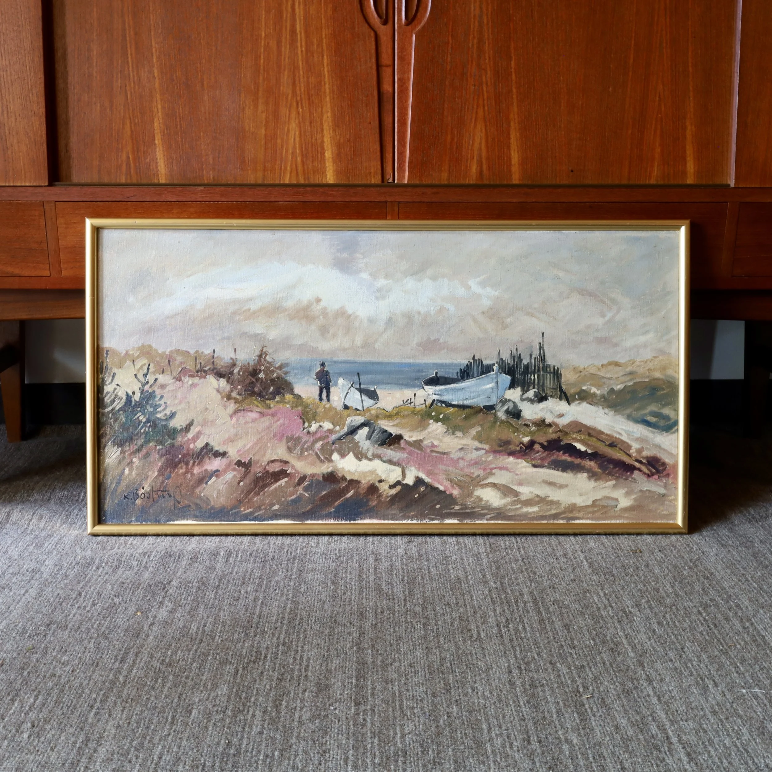 Oil Painting by Knud Bostrup - $520 - 34"W x 1"D x 318"H - In the shop!