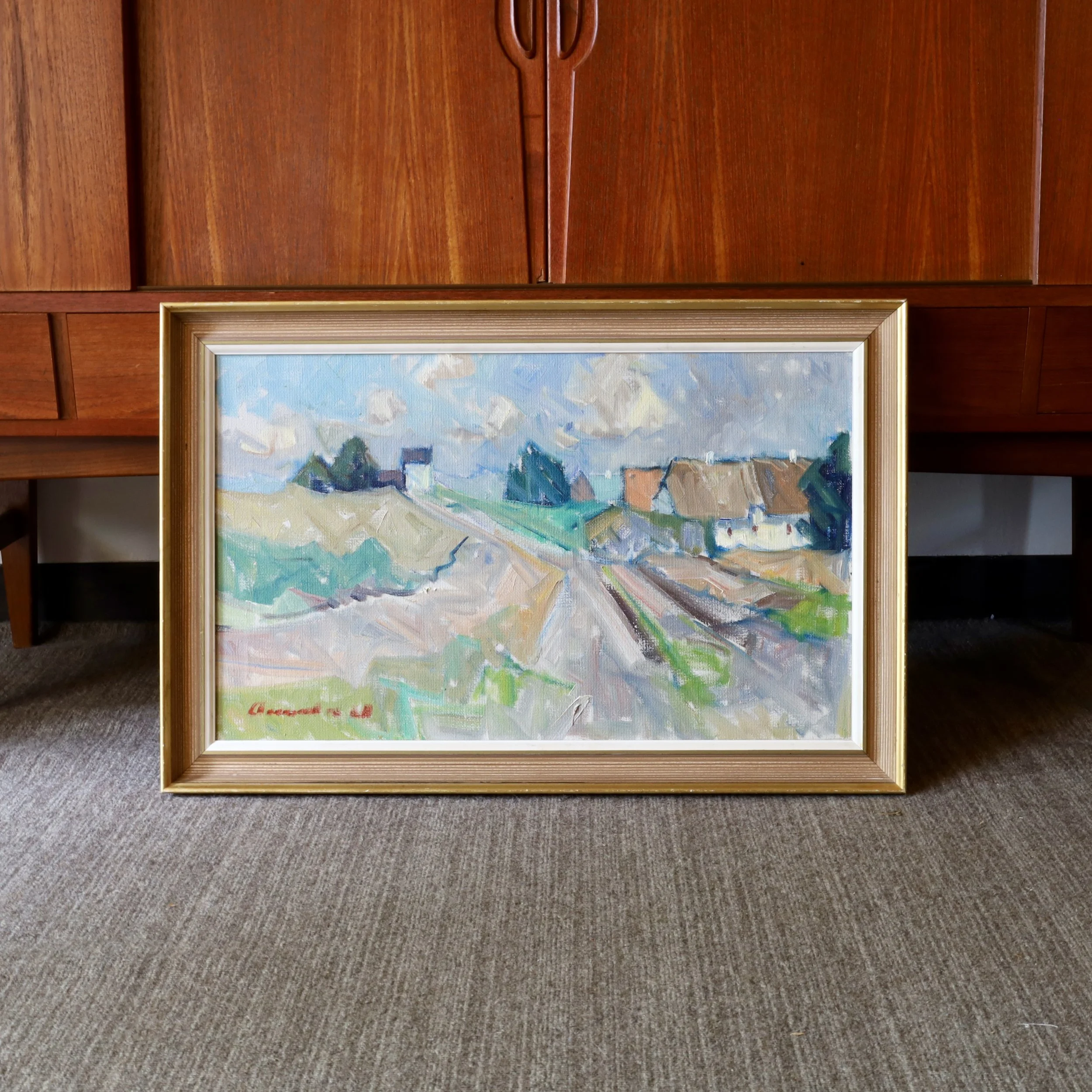 Oil Painting by Arnold Pedersen - $620 - 29"W x 1.5"D x 19"H - In the shop!