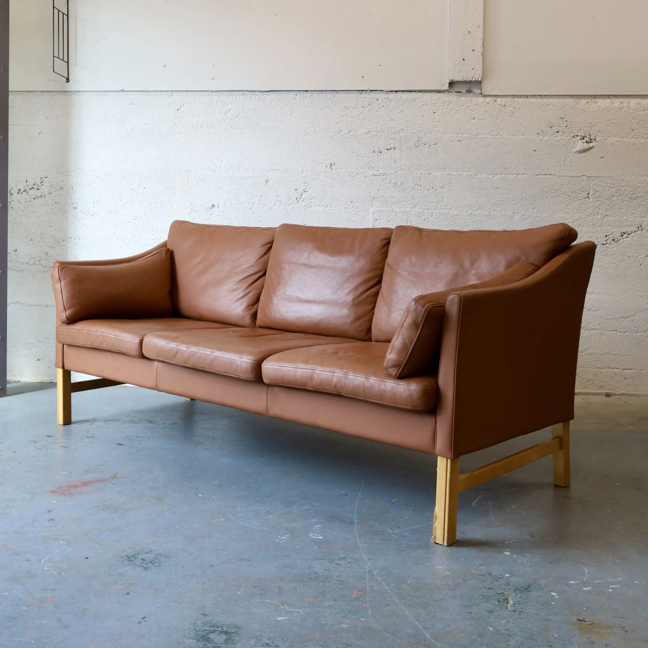 D37064 - Danish Leather Sofa - In the workshop