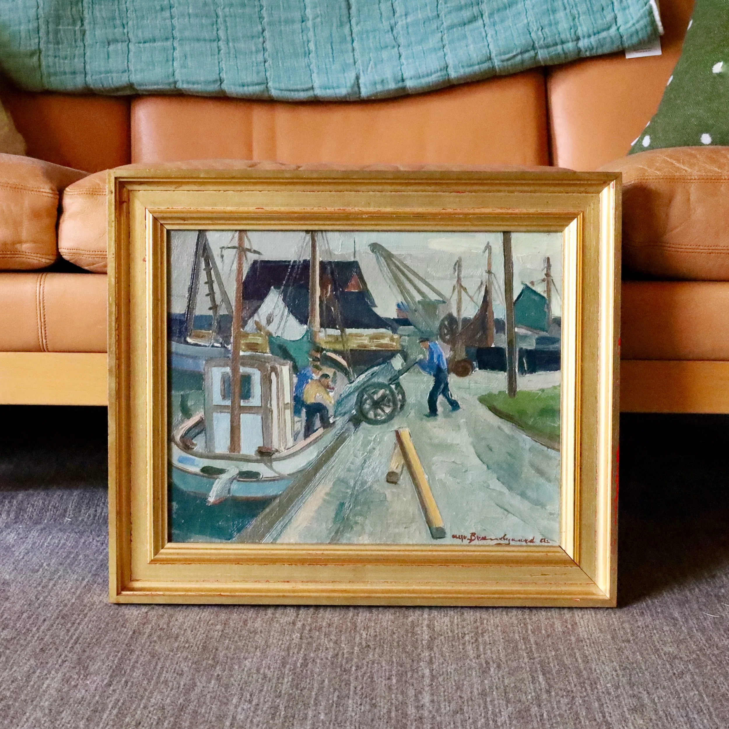 Z32518 - Oil painting by Alfred Brændgaard Andersen. 22"W x 1.5"D x 18"H. $480 - Now in the shop!