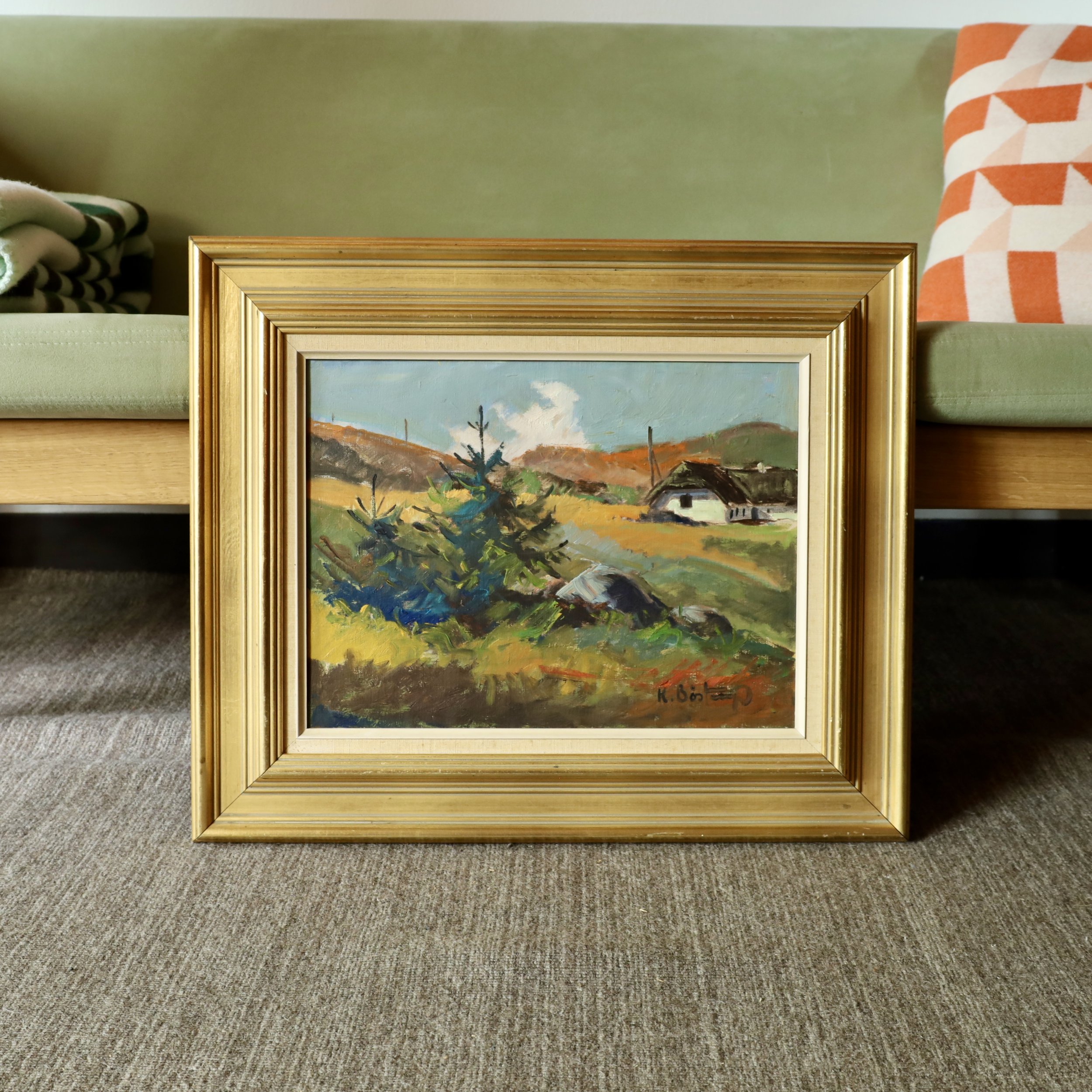 Z2875 - Oil painting by Knud Bøstrup - 24"W x 1.5"D x 20"H - $580 - In the shop