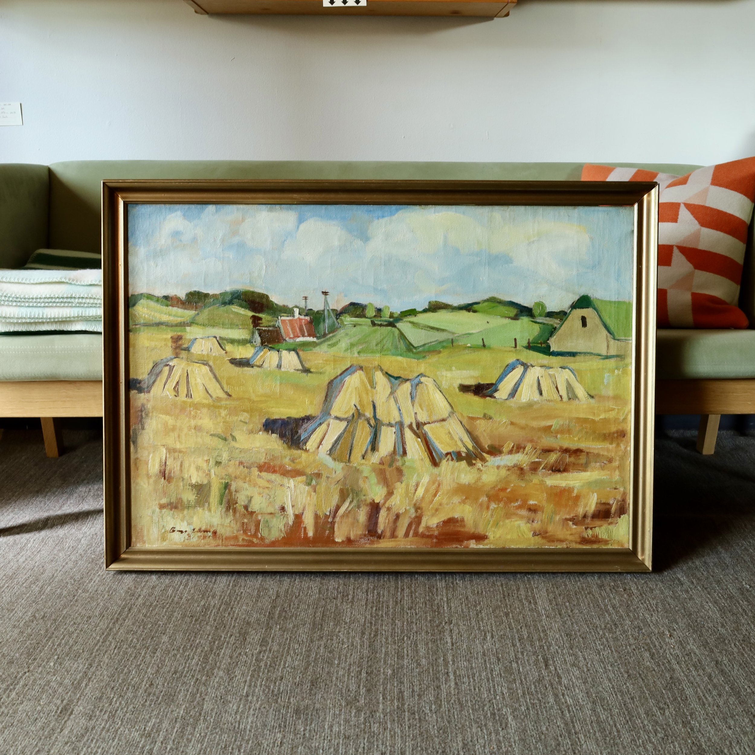 Z28346 - Danish oil painting by Jørn Glob - $850 - Coming up