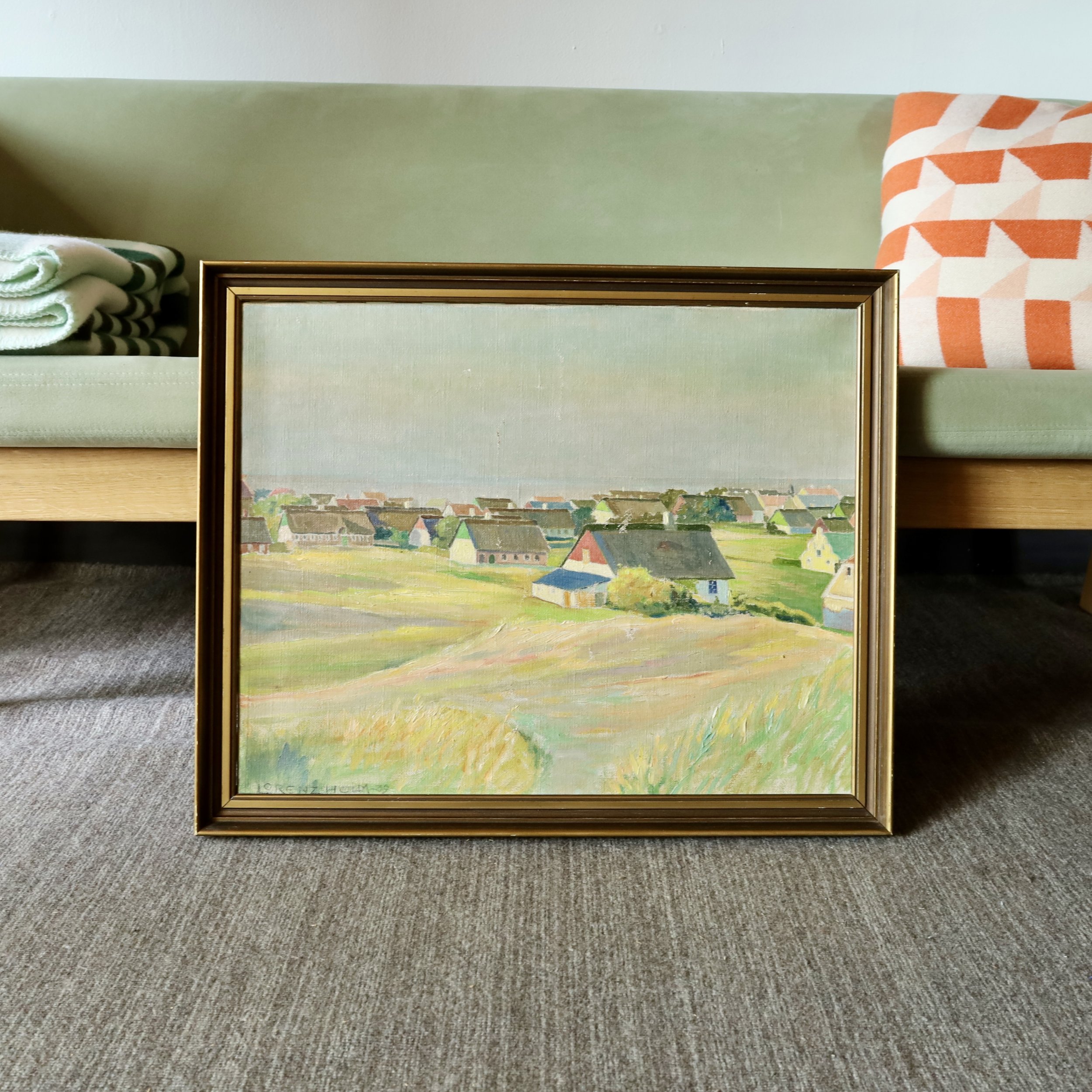 Z28276 - Oil painting by Lorenz Holm ca. 1939 - 25.5"W x 1.25"D x 21"H - In the shop