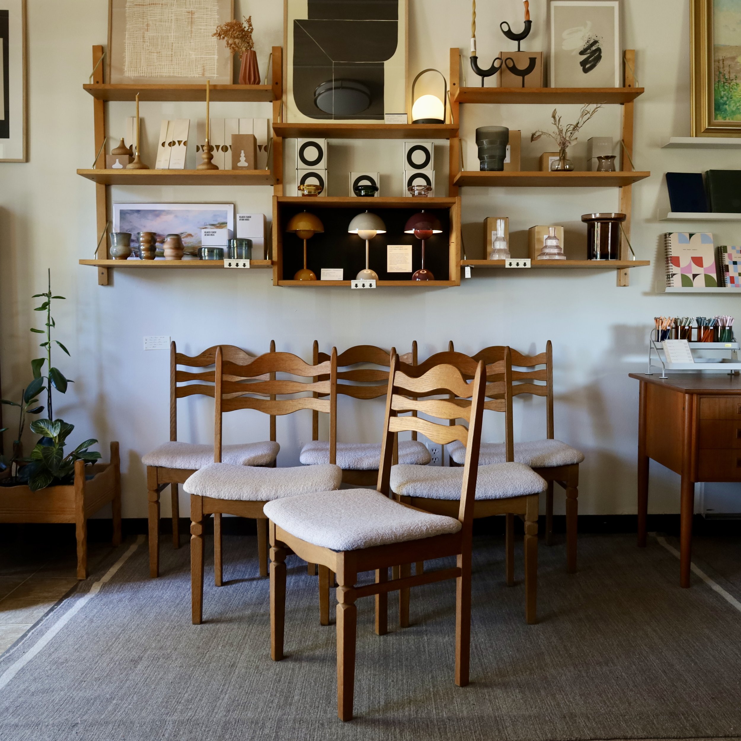 E19752 - 1970s Danish Dining Chairs in Oak - $2650 - In the shop
