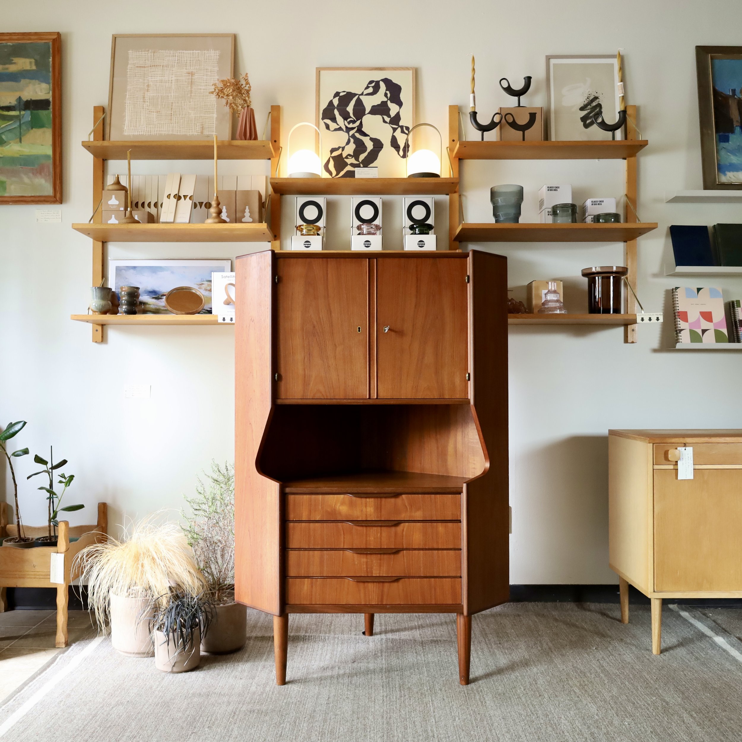 Danish Corner Cabinet in Teak