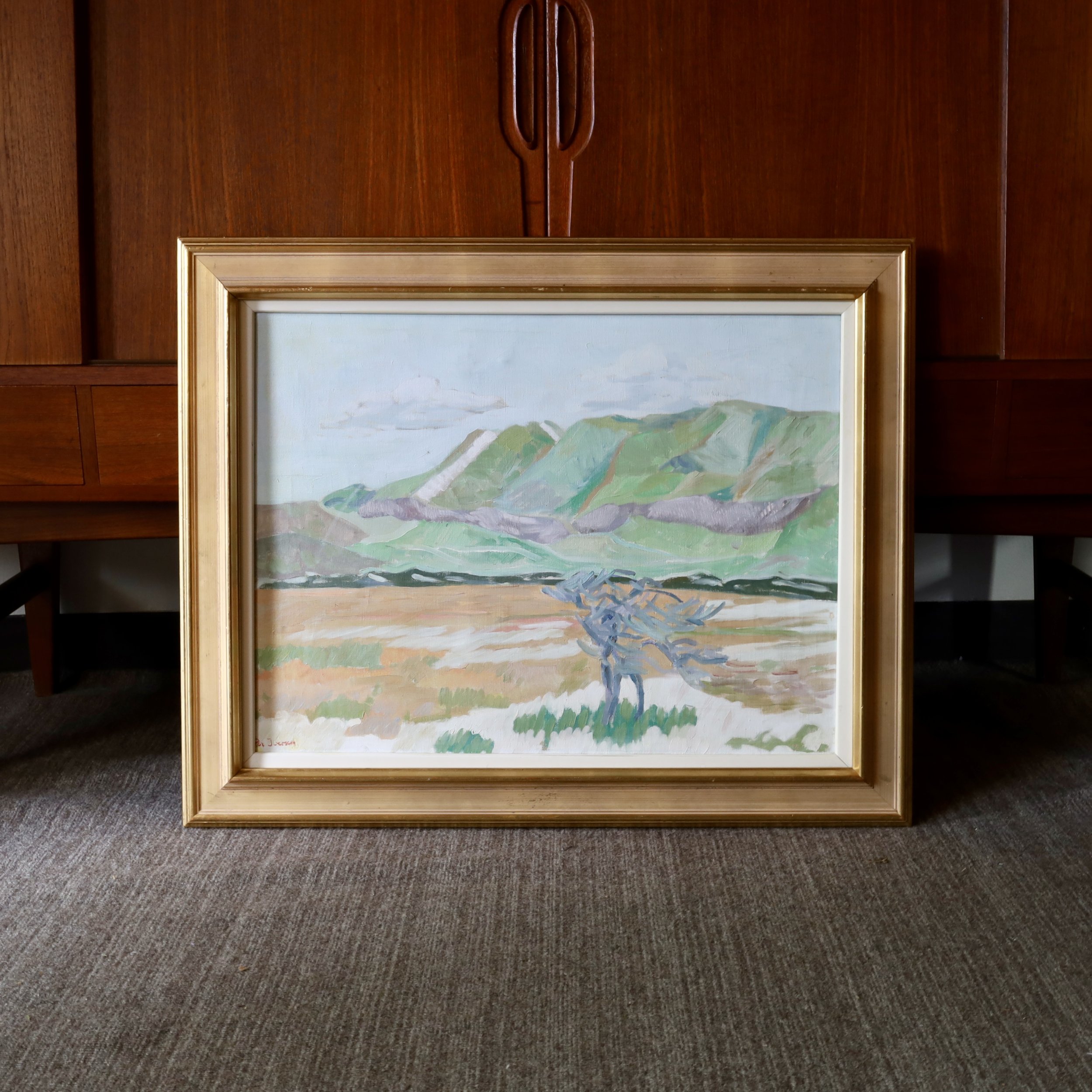 Oil Painting by Per Iversen - $580 - 31"W x 1"D x 25"H - In the shop!