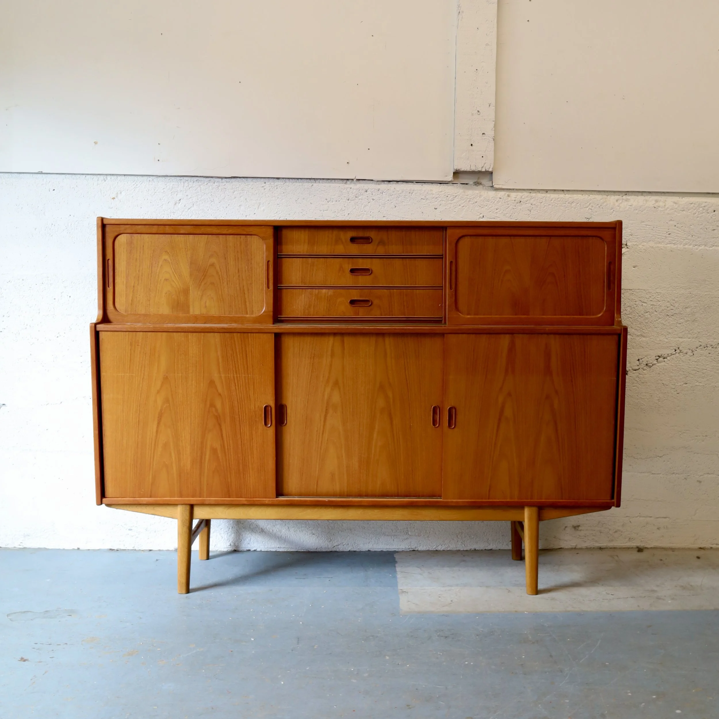 A37687 - Danish Teak Two-Tiered Sideboard