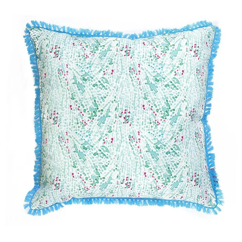 Coral Fringe Pillow