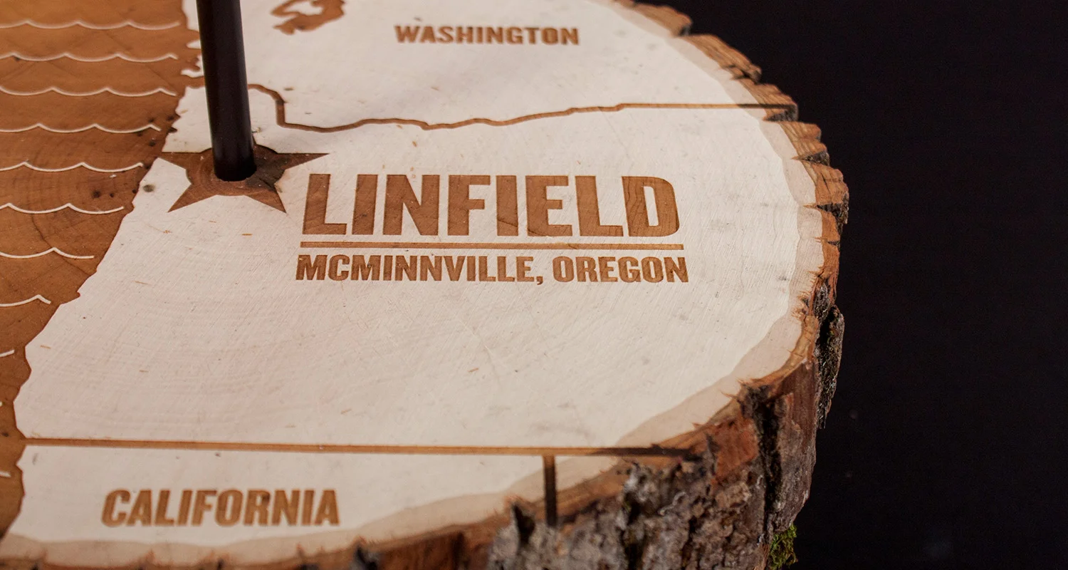 Linfield Admissions Travel Display