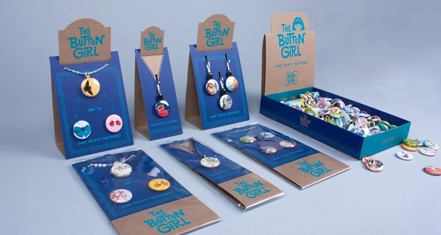  Custom packaging design that can hang flat or stand up for display 