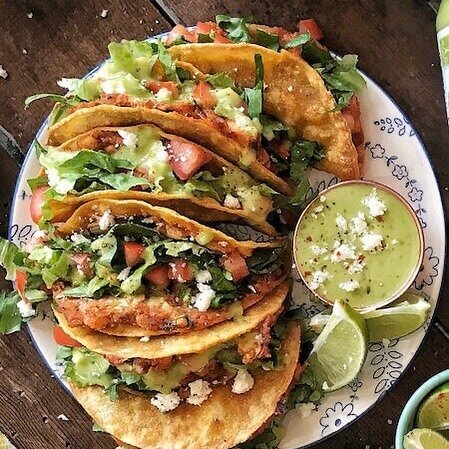 Happy Cinco de Mayo /Taco Tuesday! 🧡 
Today is a great day to support your favorite local restaurant with take out orders, but if you love to cook we&rsquo;re sharing the most delicious chicken street tacos recipe from @theskinnyishdish that&rsquo;s