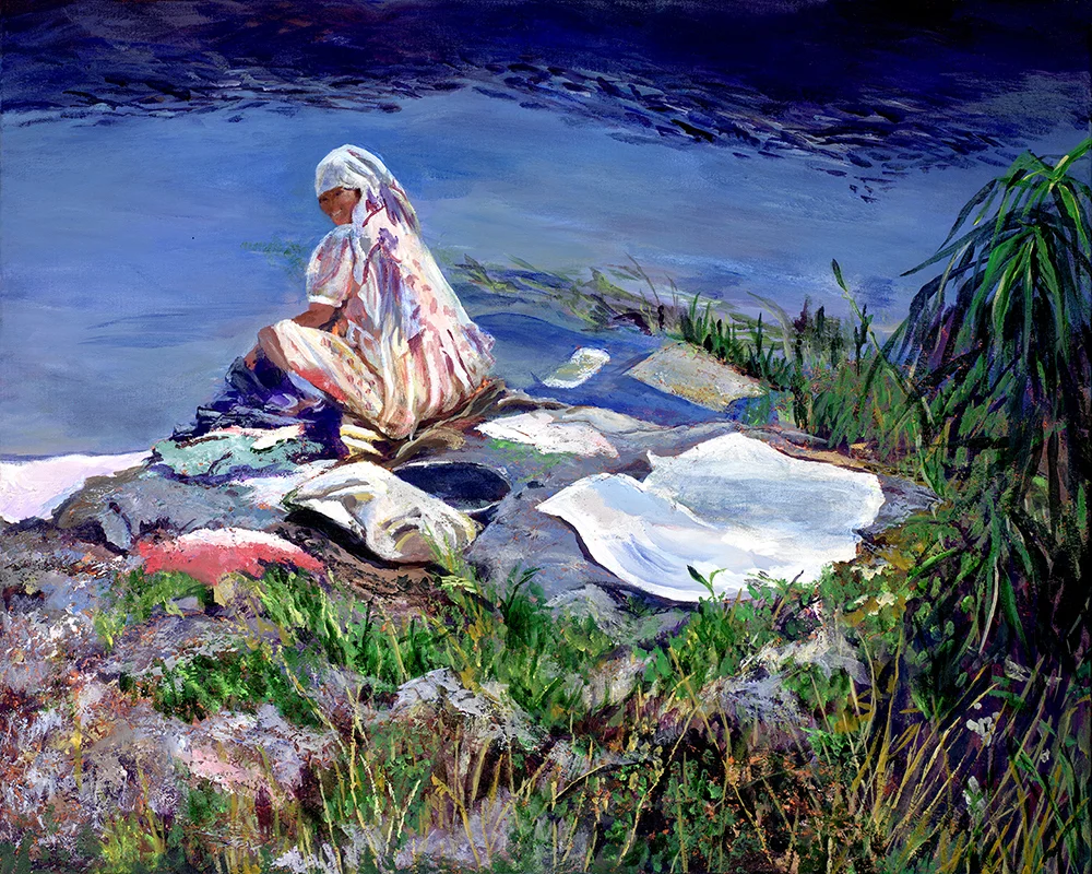 Ladi at the lake 24x30 crop f final flat SL (4).jpg
