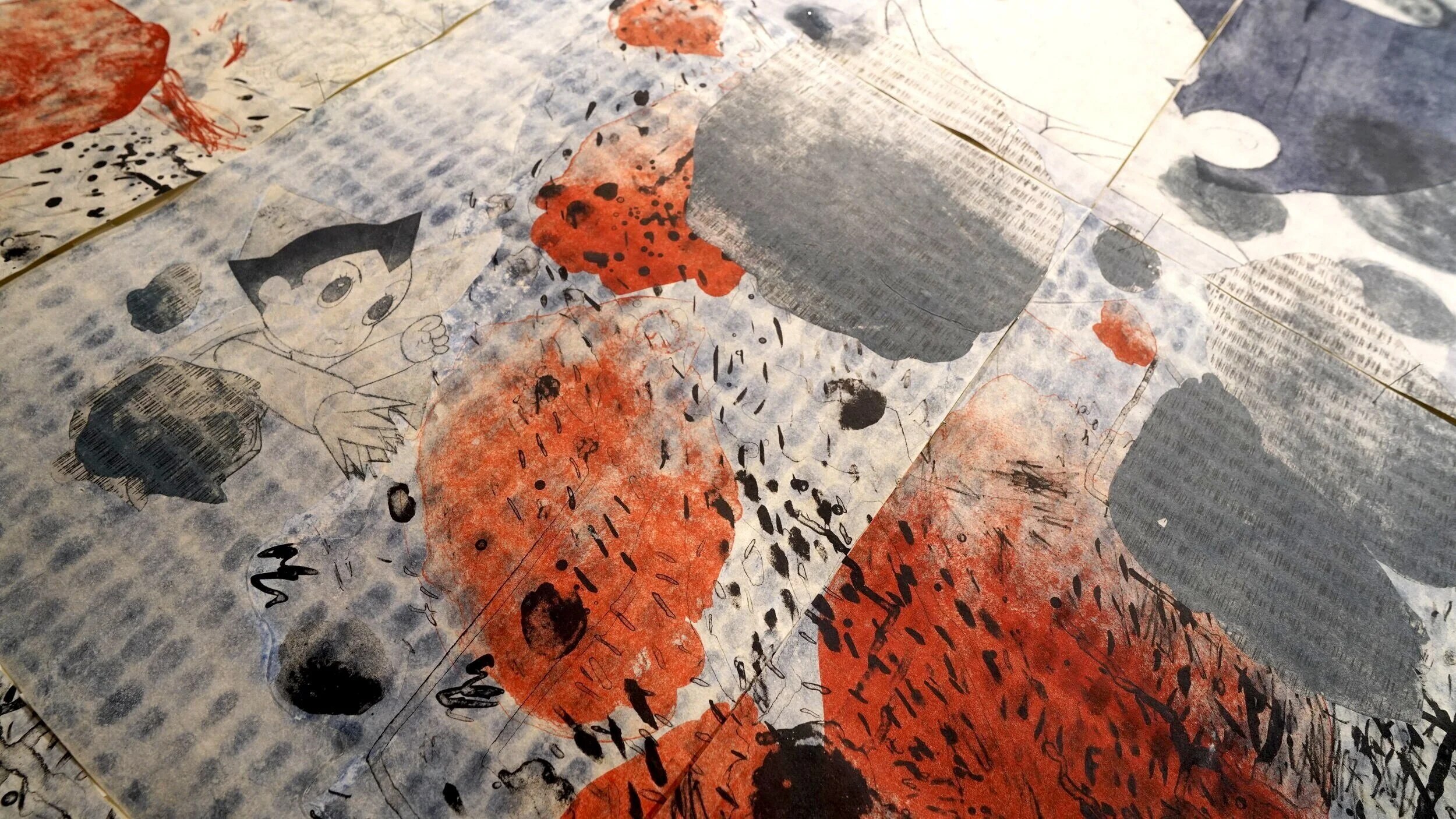 Sashiko on Paper (close-up)