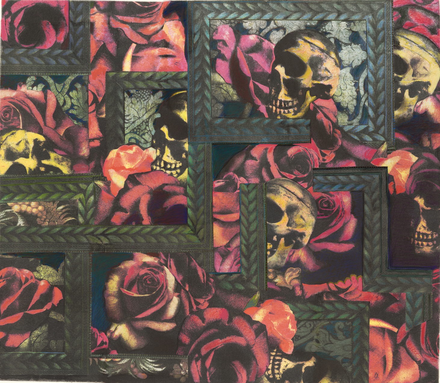 Guns and Roses | mixed media | 26.75" x 24"