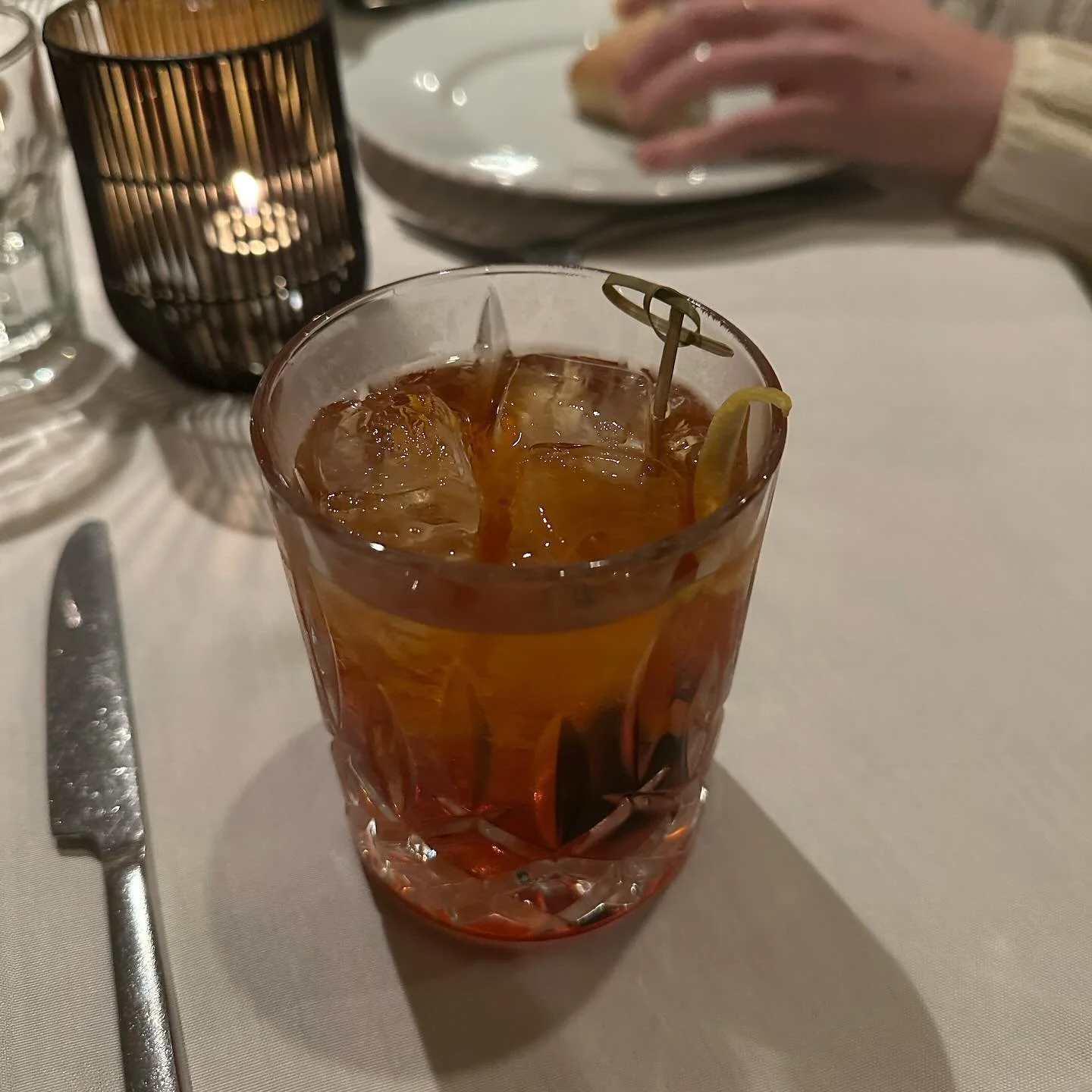 After a long day of wine tasting, an old fashioned was a welcome sight to get something new on the palette. unfortunately, the old fashioned didn&rsquo;t give me what i needed it to in this moment. it was a bit astringent. but i liked the cherry and 