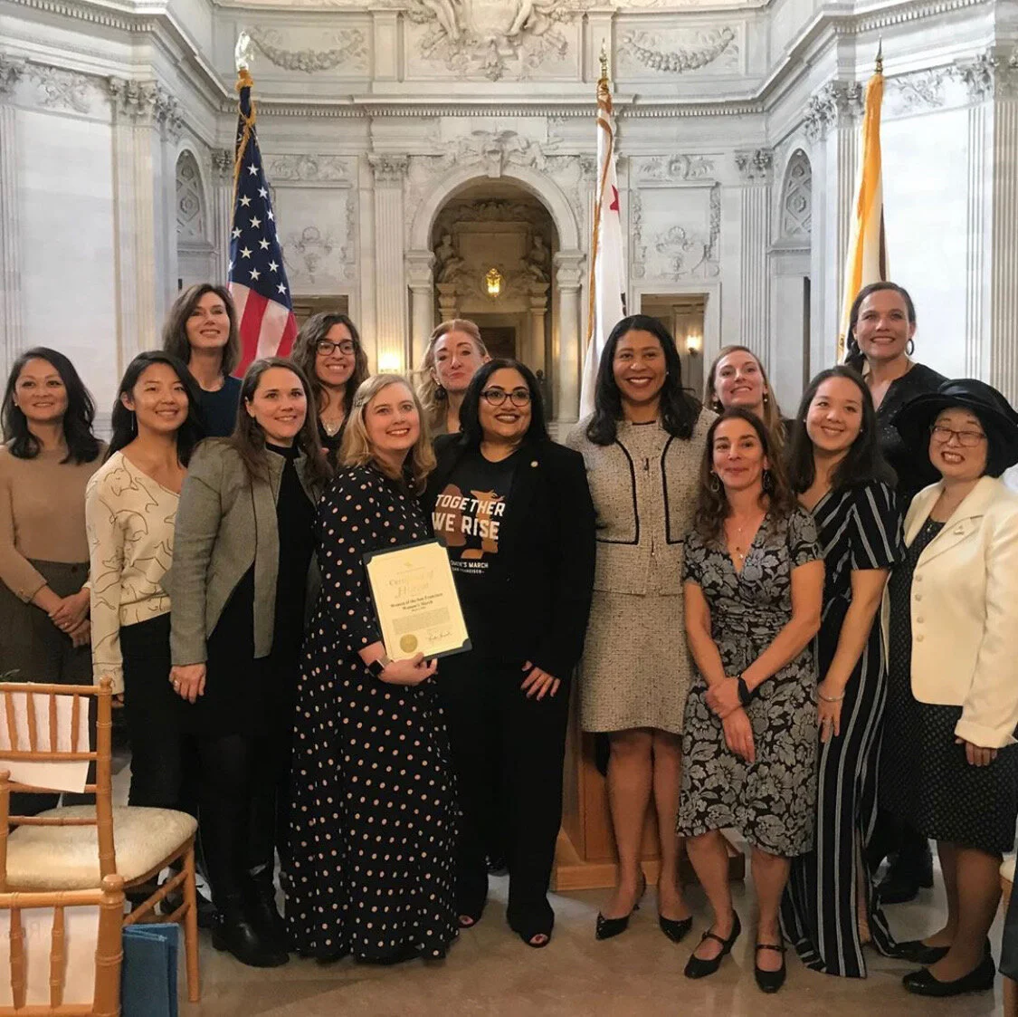Mayor London Breed Kicks Off Women's History Month by Honoring Women's March SF