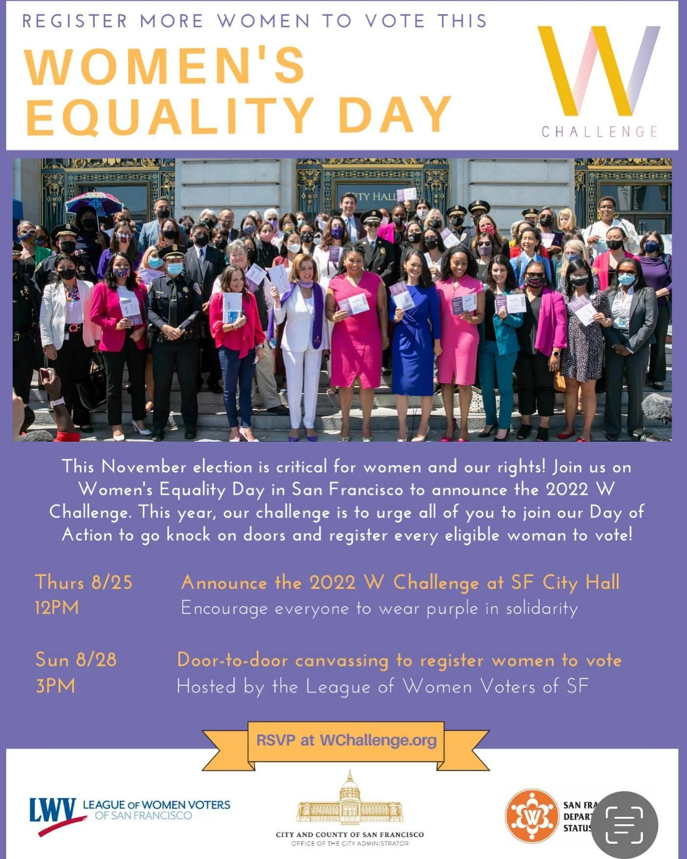 Women's Equality Day - W Challenge