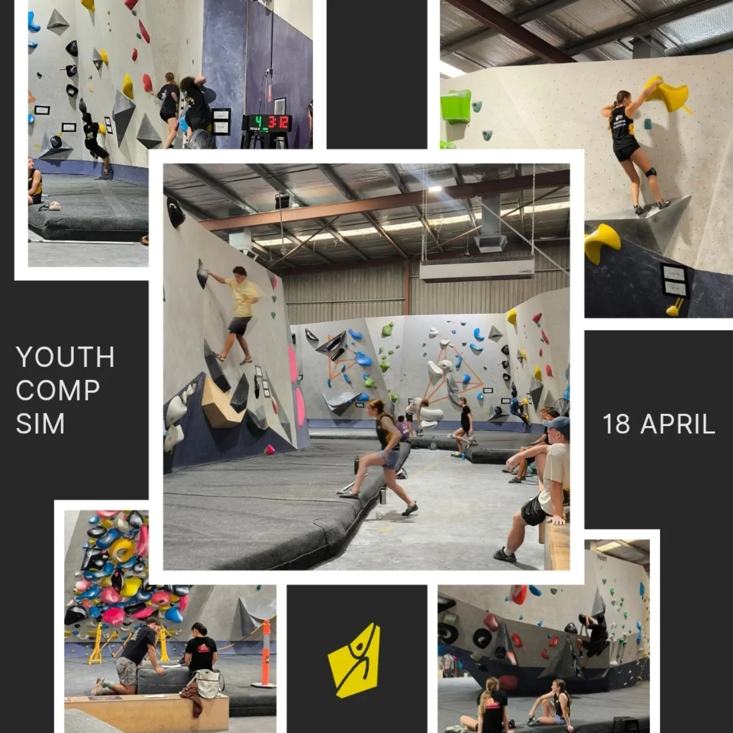 Another excellent comp sim to get our youth squad ready for Nationals next month!

Massive thanks to&nbsp;@portsideboulders for the space, setting and running a brilliant session. And with State Coach, Chris&nbsp;@climbitphysio on hand helping our at