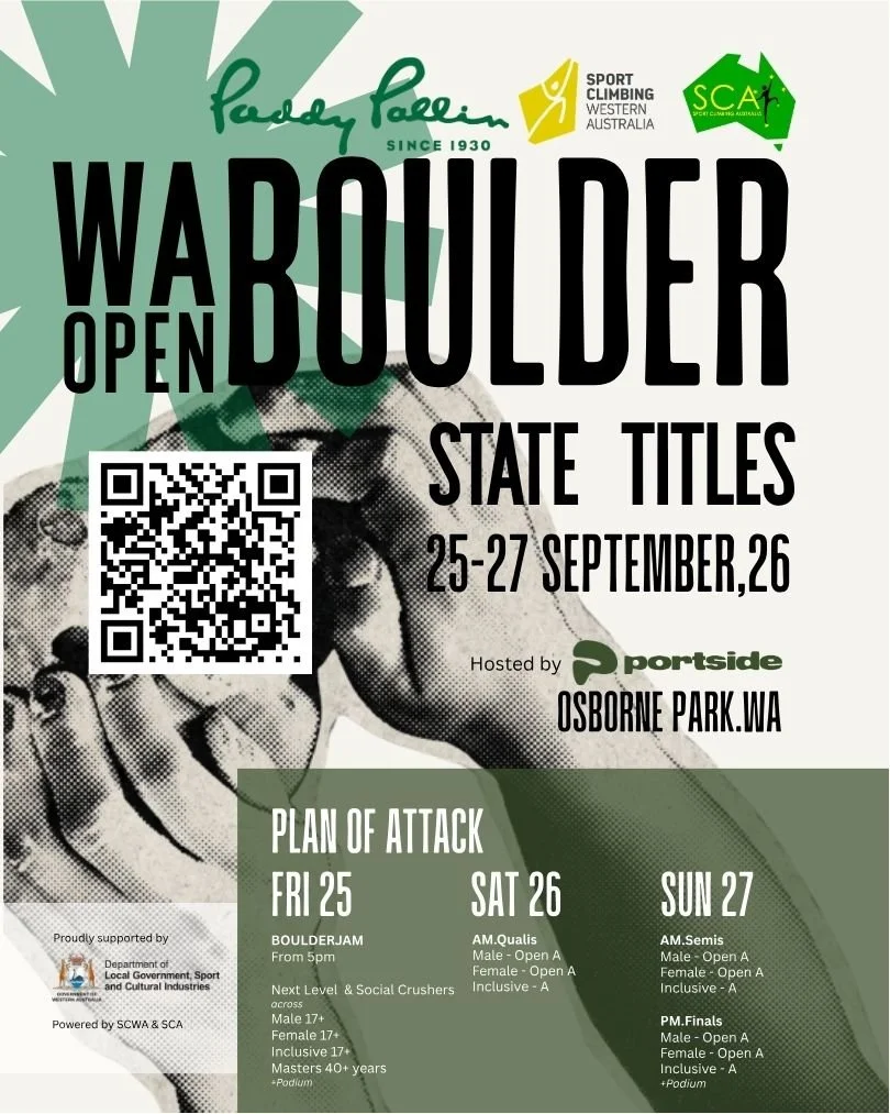 WA Open Boulder State Titles &amp; National Boulder Cup