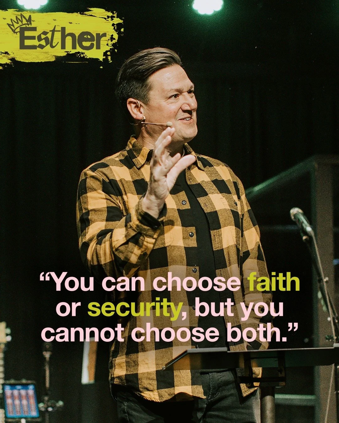 Will you choose faith or security?

"Mordecai sent this reply to Esther: 'Don&rsquo;t think for a moment that because you&rsquo;re in the palace you will escape when all other Jews are killed. If you keep quiet at a time like this, deliverance a