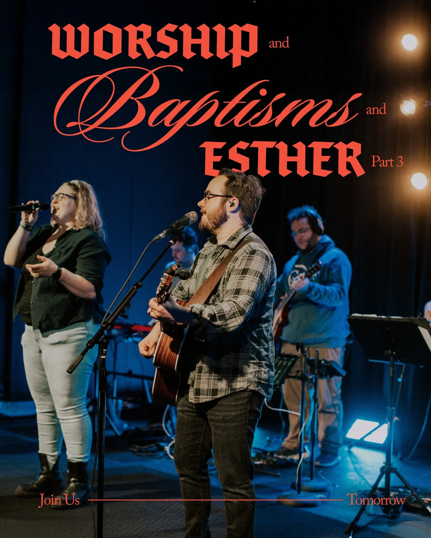 Tomorrow is a Sunday you DON'T want to miss... Worship and Baptisms and Esther Part 3. Come early to snag your seat and bring a friend to celebrate! 9:15 &amp; 11AM... Let's go!!! 🔥