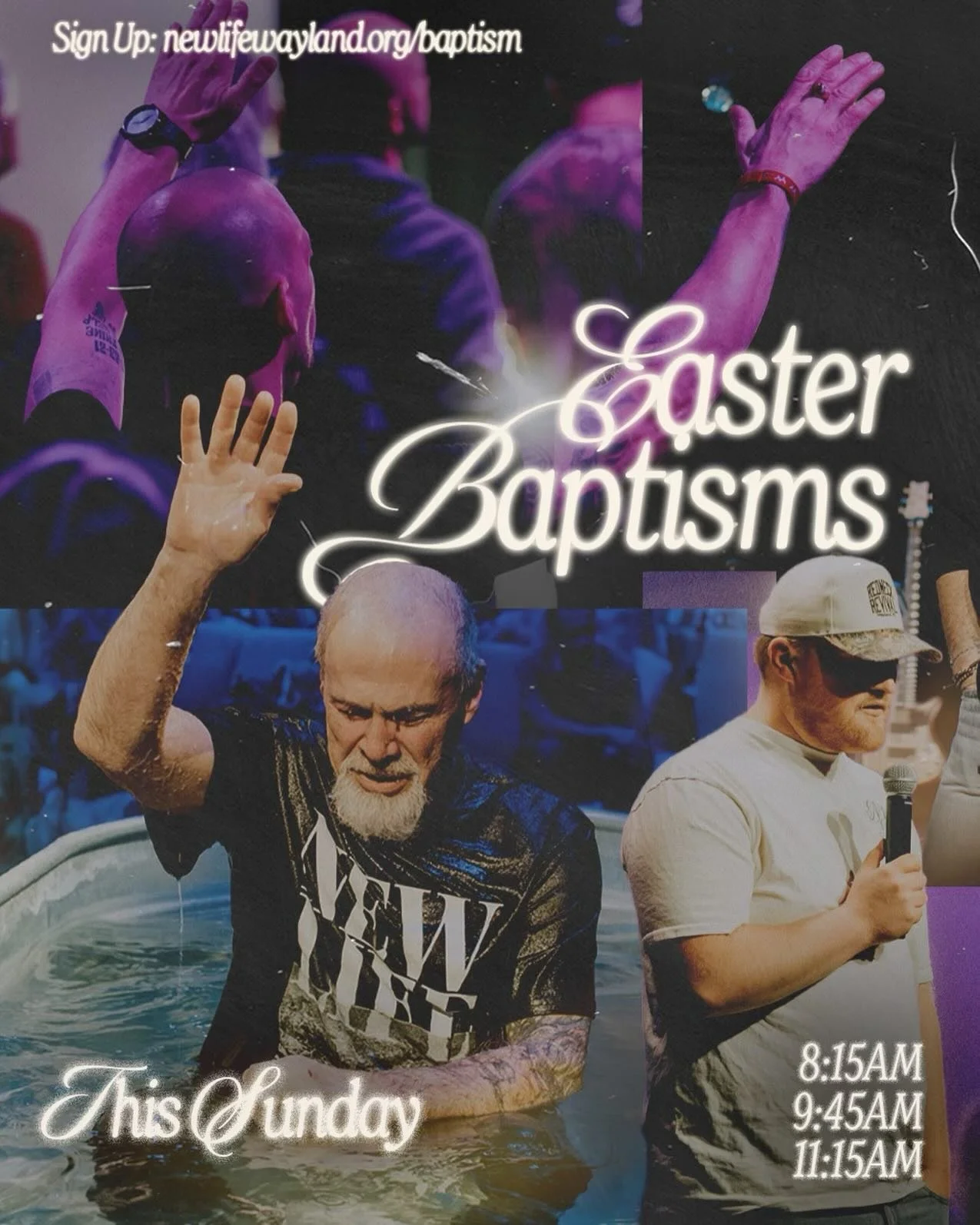 If God has been tapping you on the shoulder to take the faith step to get baptized, don&rsquo;t delay! It&rsquo;s not too late to get signed up to go public for Jesus this Sunday at Easter Services! newlifewayland.org/baptism