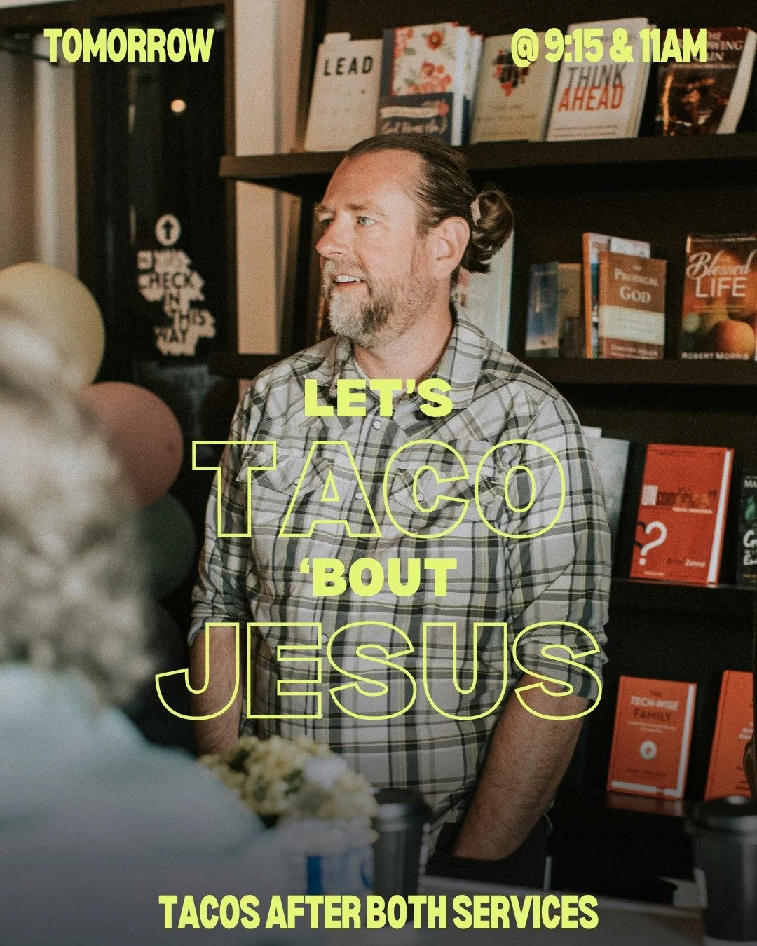 Tomorrow is going to be a special morning at New Life!

Join us for Tacos &amp; Testimonies at 9:15 or 11AM as we hear real stories from people in our church about what God has been doing in their lives.

And yes&hellip; there will be tacos after eac
