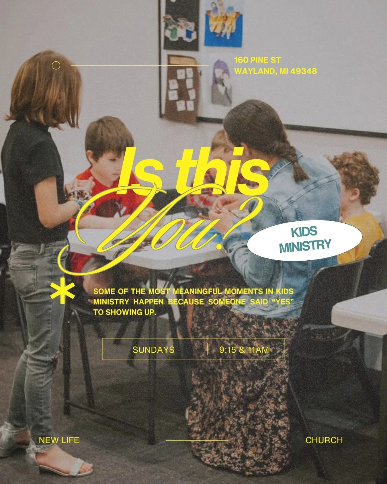 Some of the most meaningful moments in Kids Ministry happen because someone said &ldquo;yes&rdquo; to showing up.

If you&rsquo;ve ever felt that nudge to pour into kids, or you&rsquo;re simply wondering what serving could look like, I&rsquo;d love t