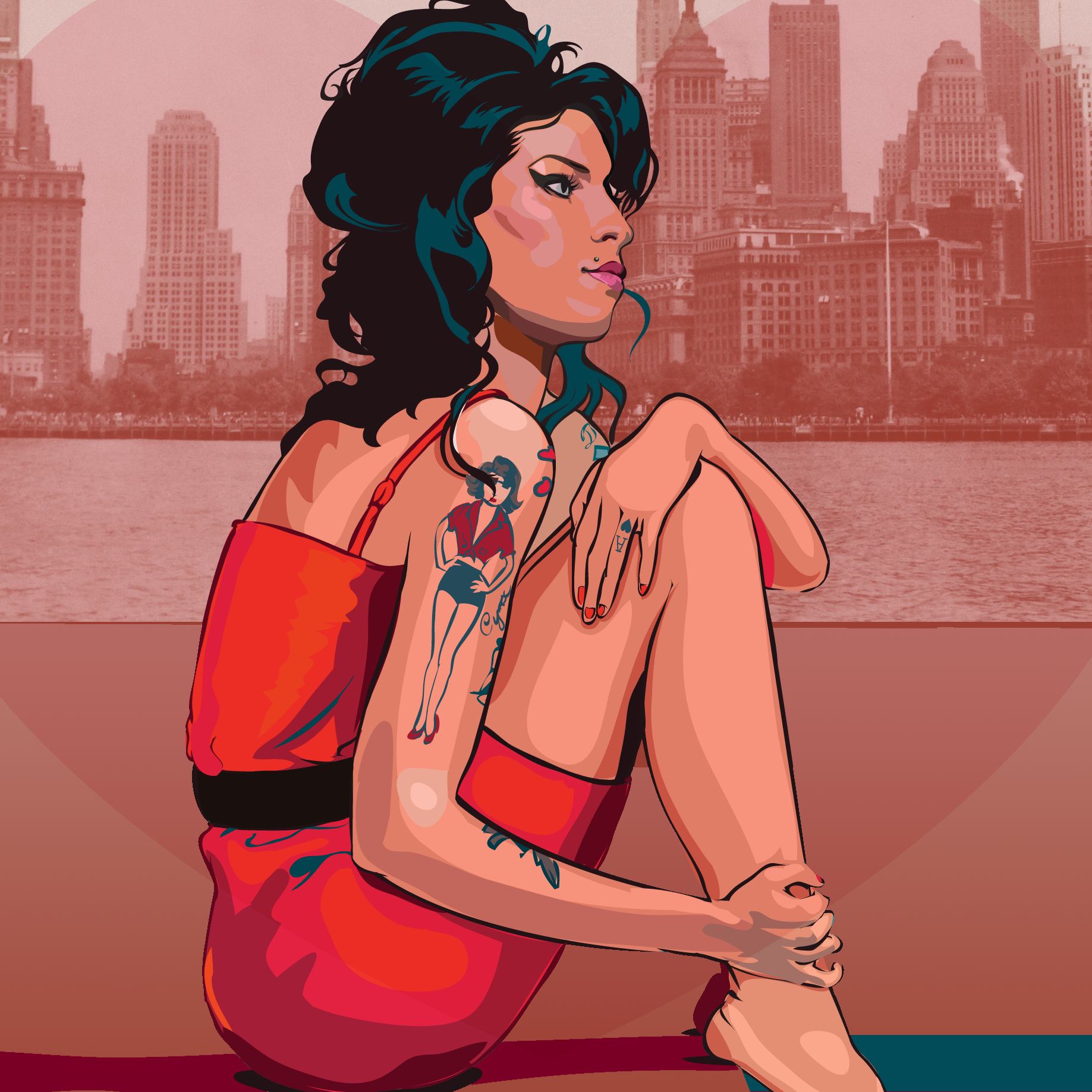 Amy Winehouse Illustration Josh Hunter The 27s 1