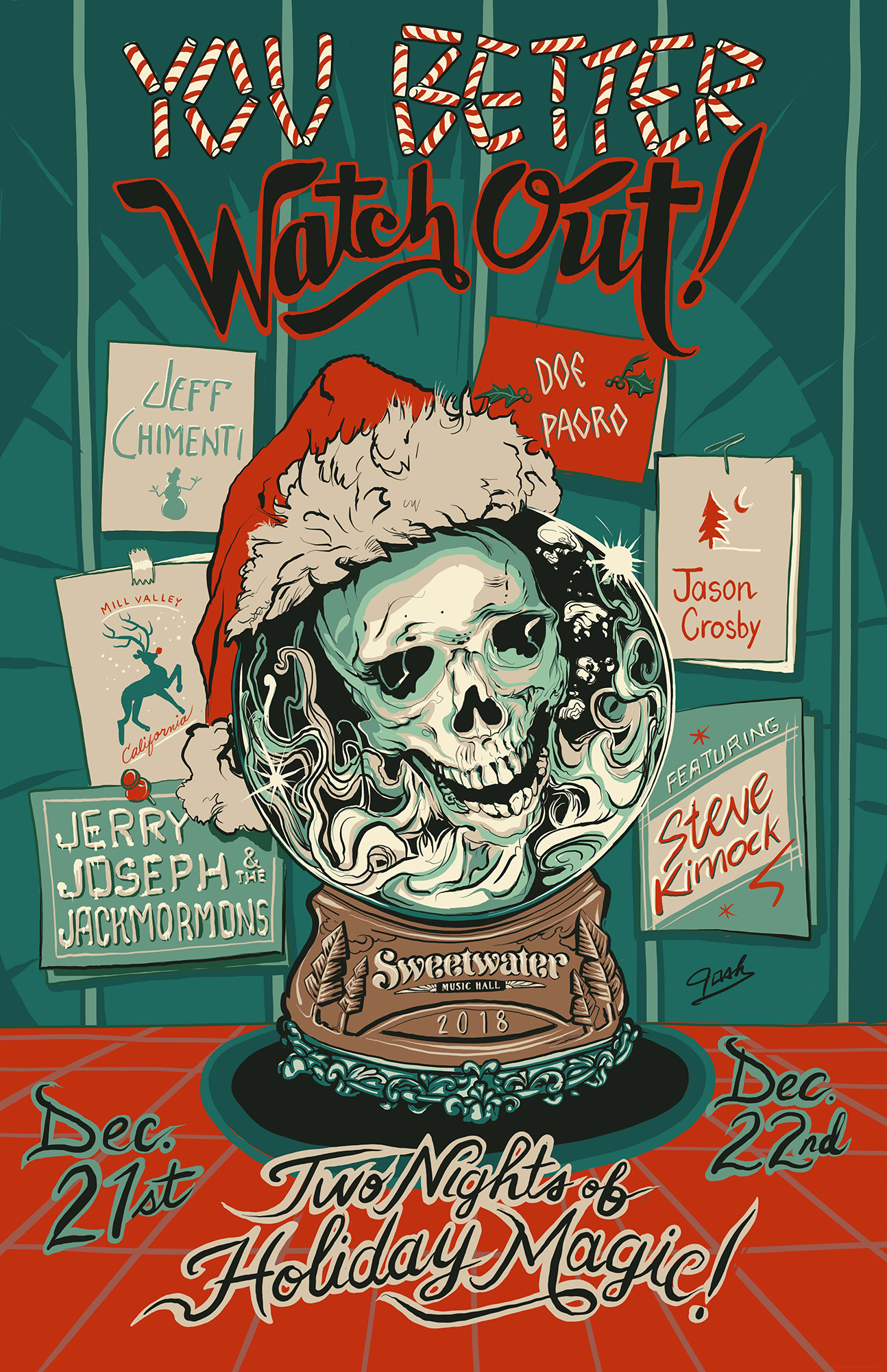 Jerry Joseph Poster Sweetwater Music Hall Josh Hunter