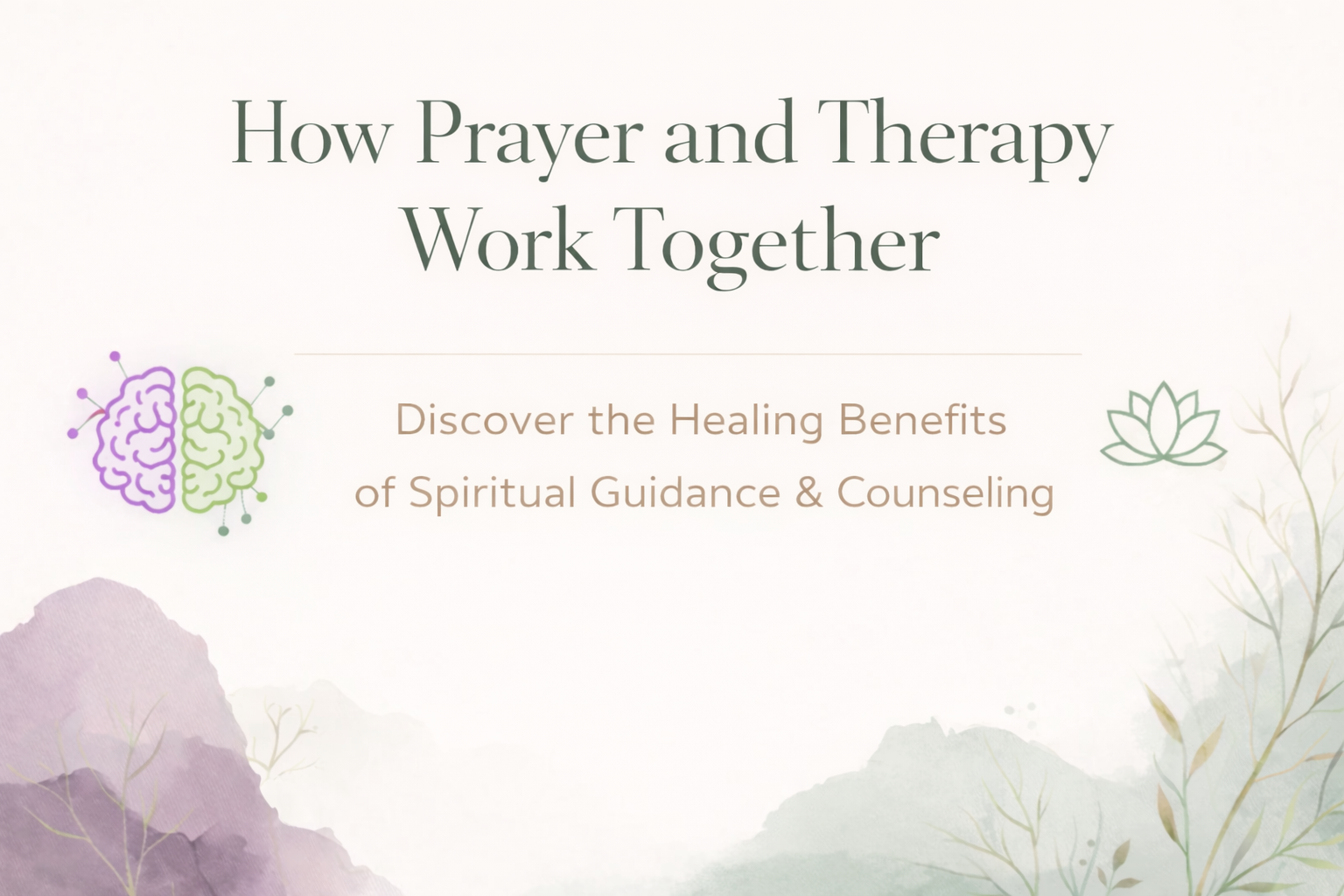 The Rhythm of Healing: How Prayer and Therapy Work Together